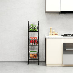 3-Tier Metal Wire Storage Basket, Kitchen Organizer