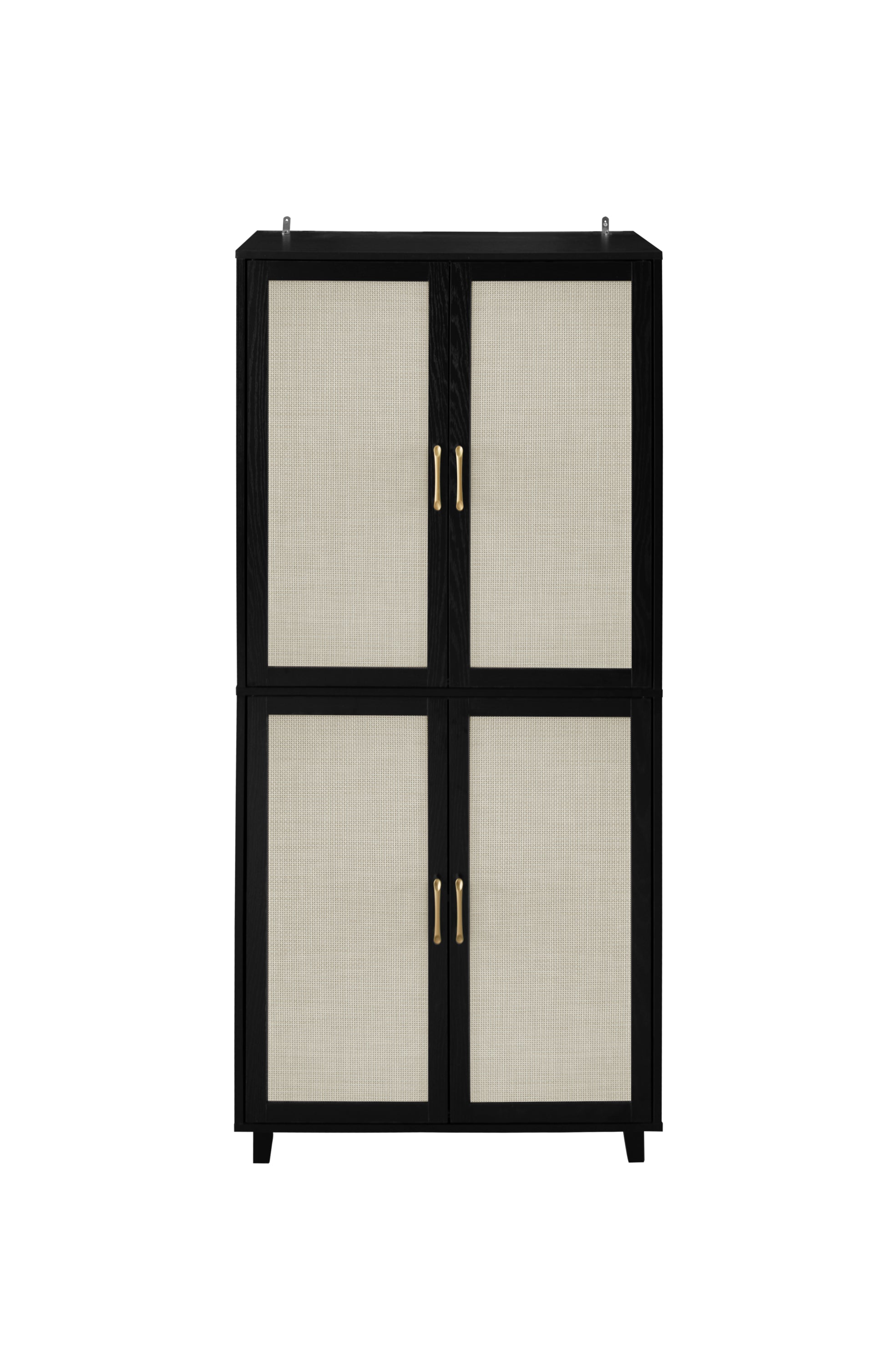 4 Door Cabinet, with 4 Adjustable Inner Shelves, Storage Cabinet