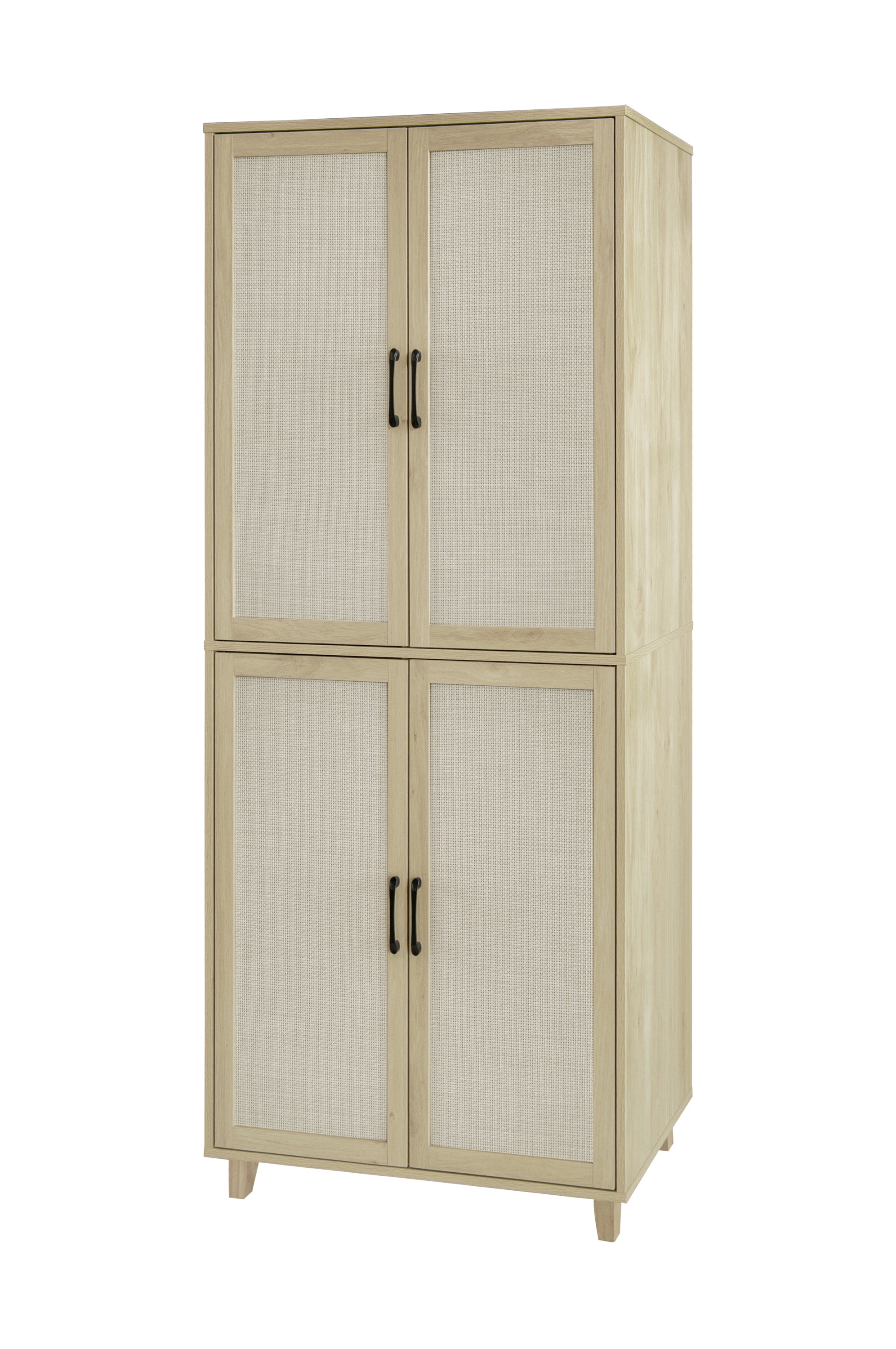 4 Door Cabinet, with 4 Adjustable Inner Shelves, Storage Cabinet