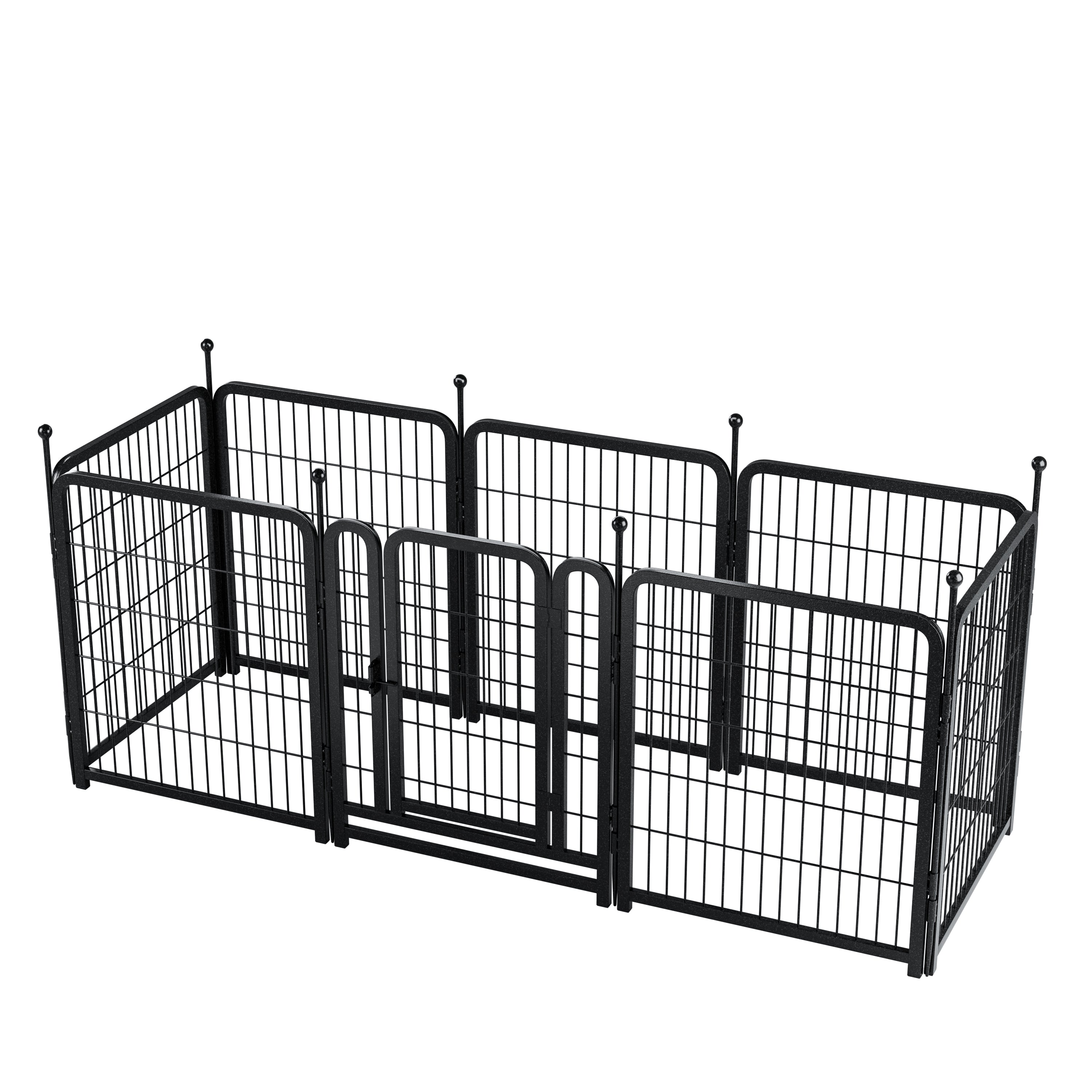 Heavy-Duty 32" Dog Playpen, Foldable 8-Panel Pet Exercise Fence for Indoor & Outdoor