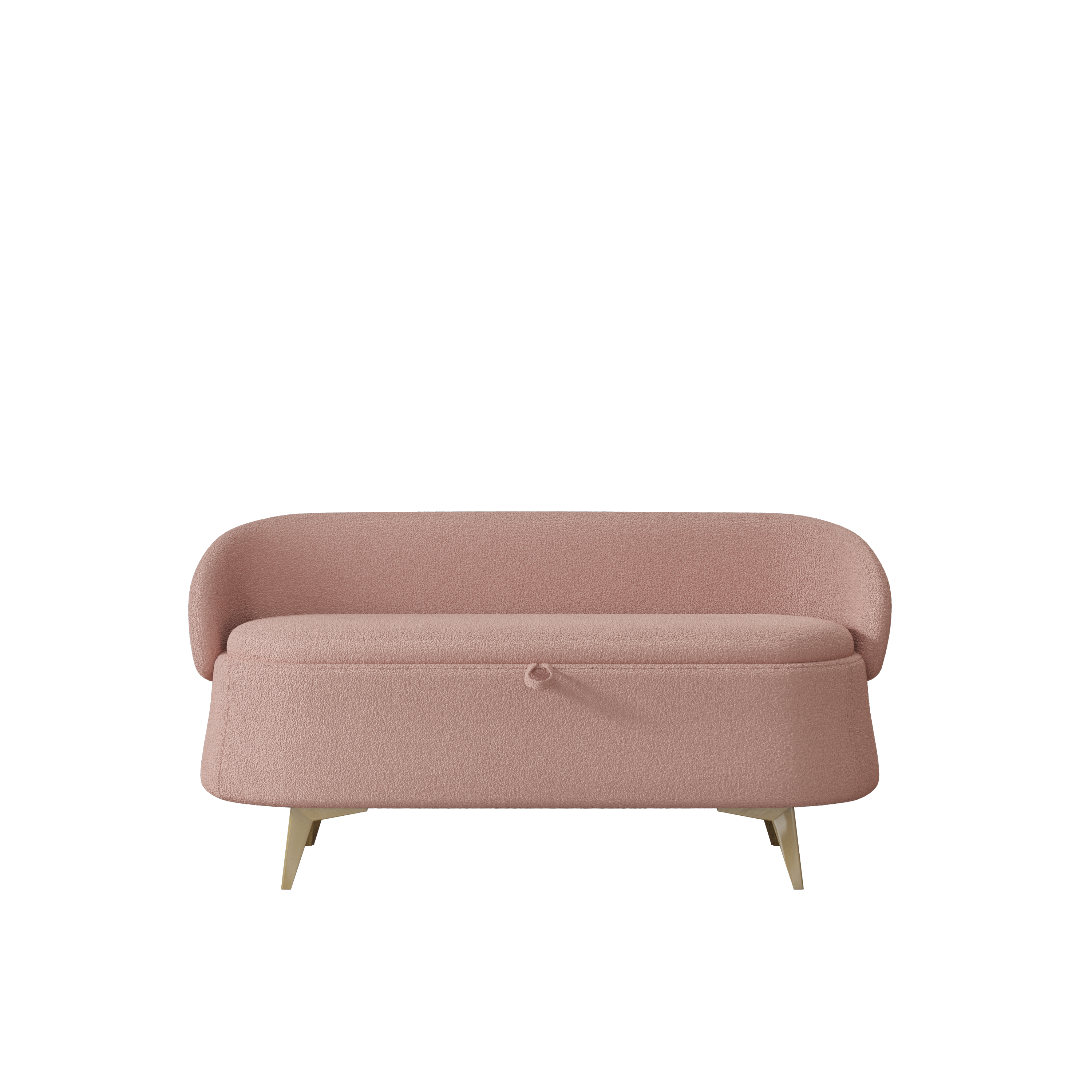 Multi-Functional 50" Pink Sofa with Storage in Teddy Fleece - Multi-Functional Design for Living Room