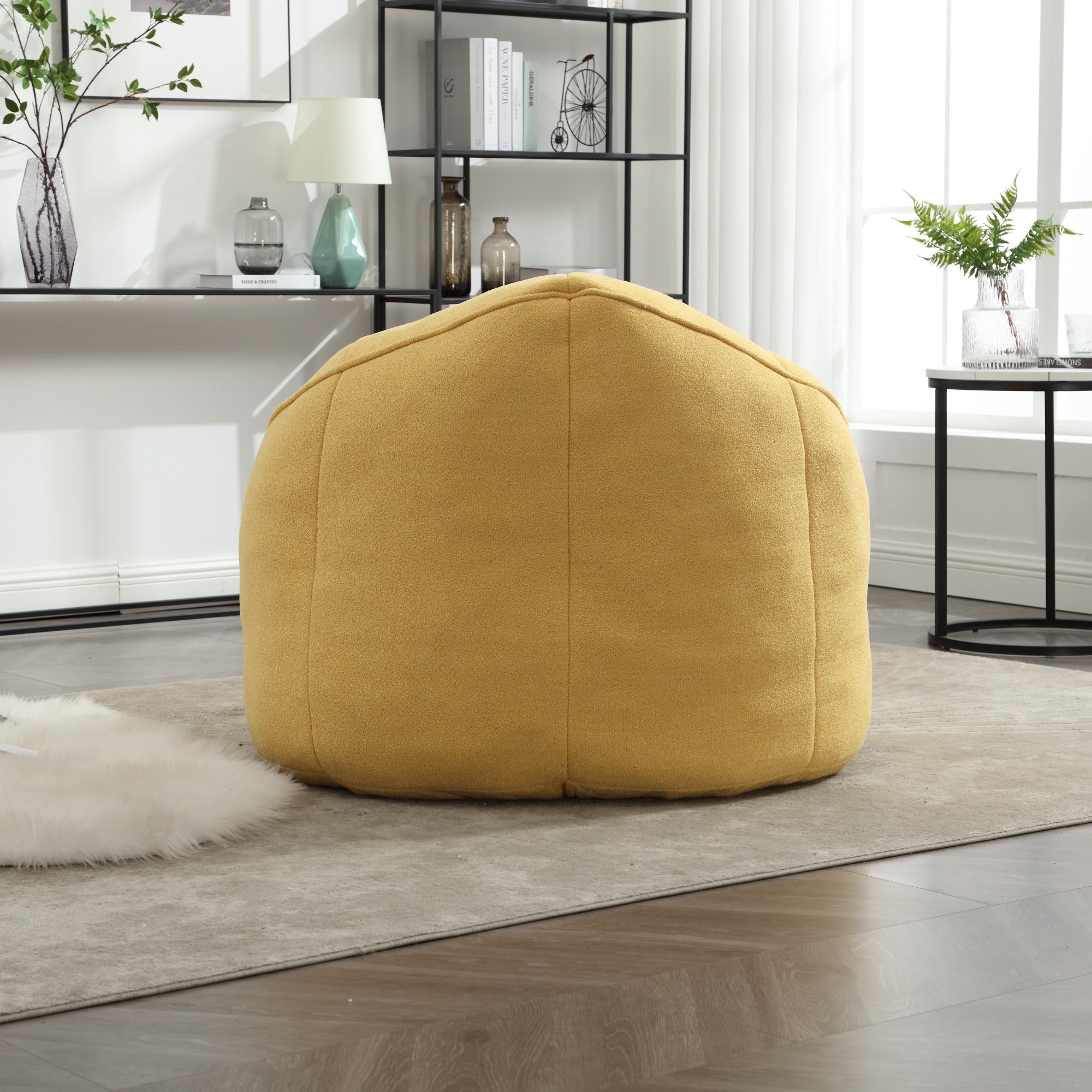 Bedding Bean Bag Sofa Chair High Pressure Foam Bean Bag Chair Adult Material with Padded Foam Padding Compressed Bean Bag With Footrest