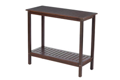 Wooden Workstation for Garden Balcony Garage Rack,  Acacia Console Table Brown