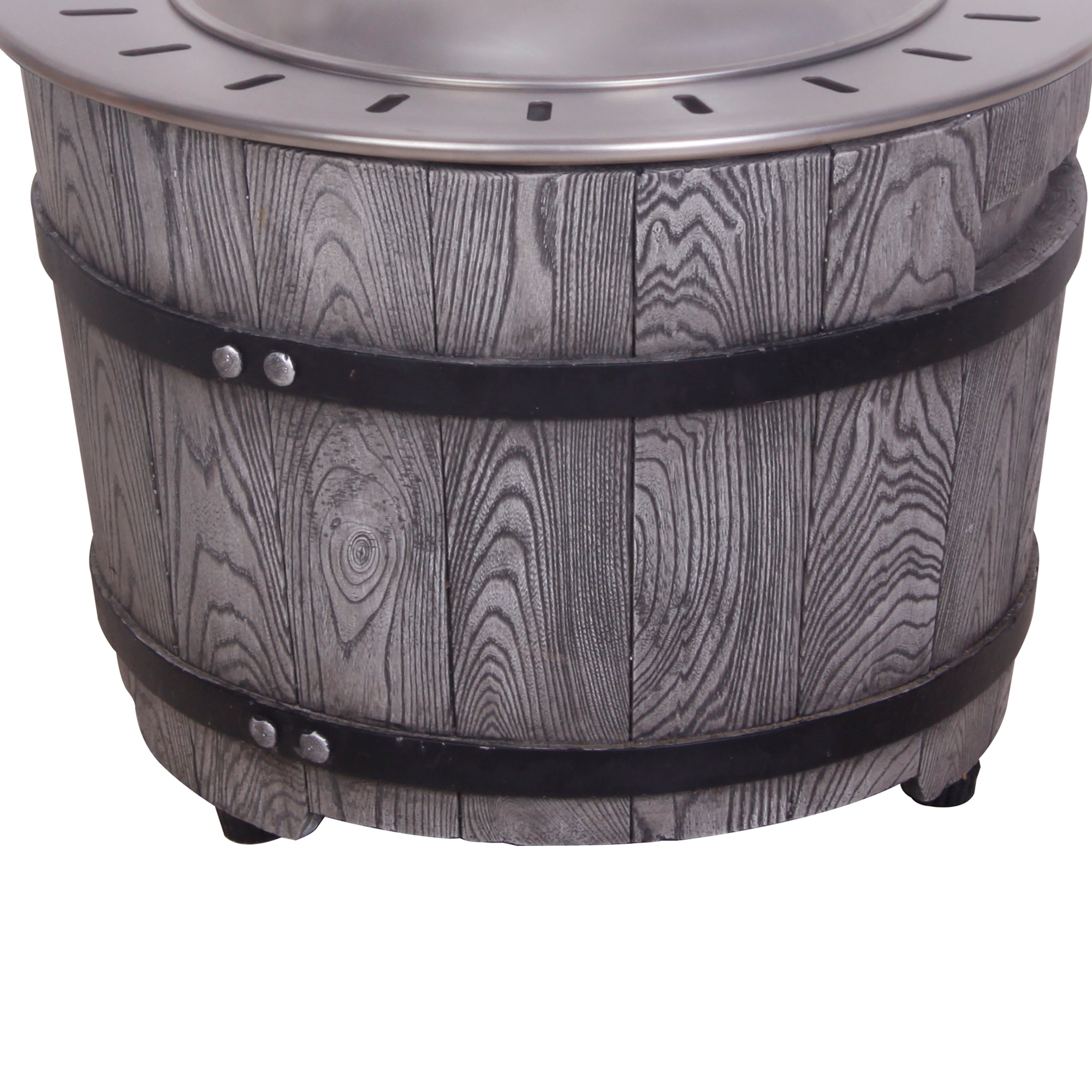 Smokeless Firepit for Wood Pellet or Twig Fuel, Wood Look