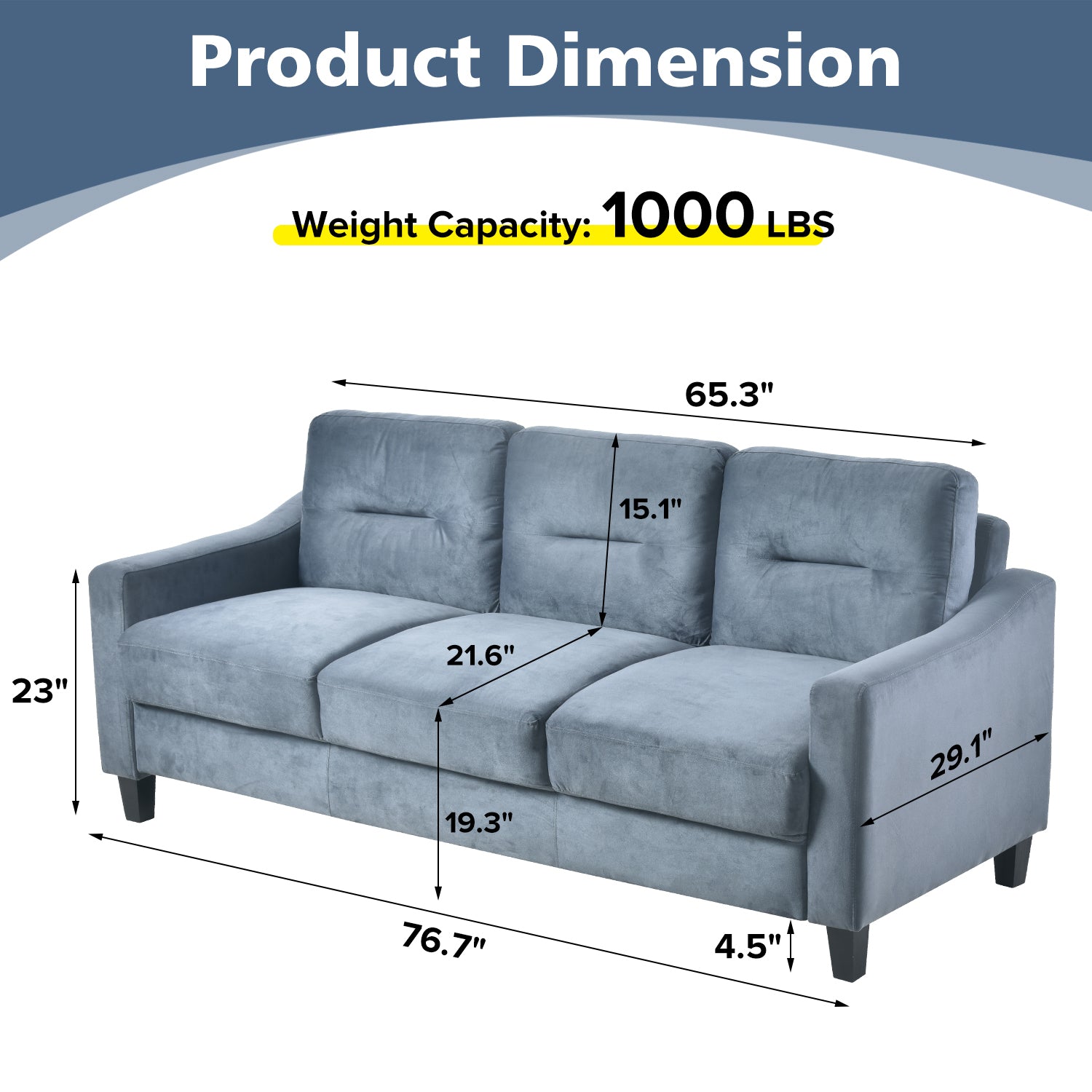 Comfy Sectional Sofa for Small Spaces, Home, or Office Use