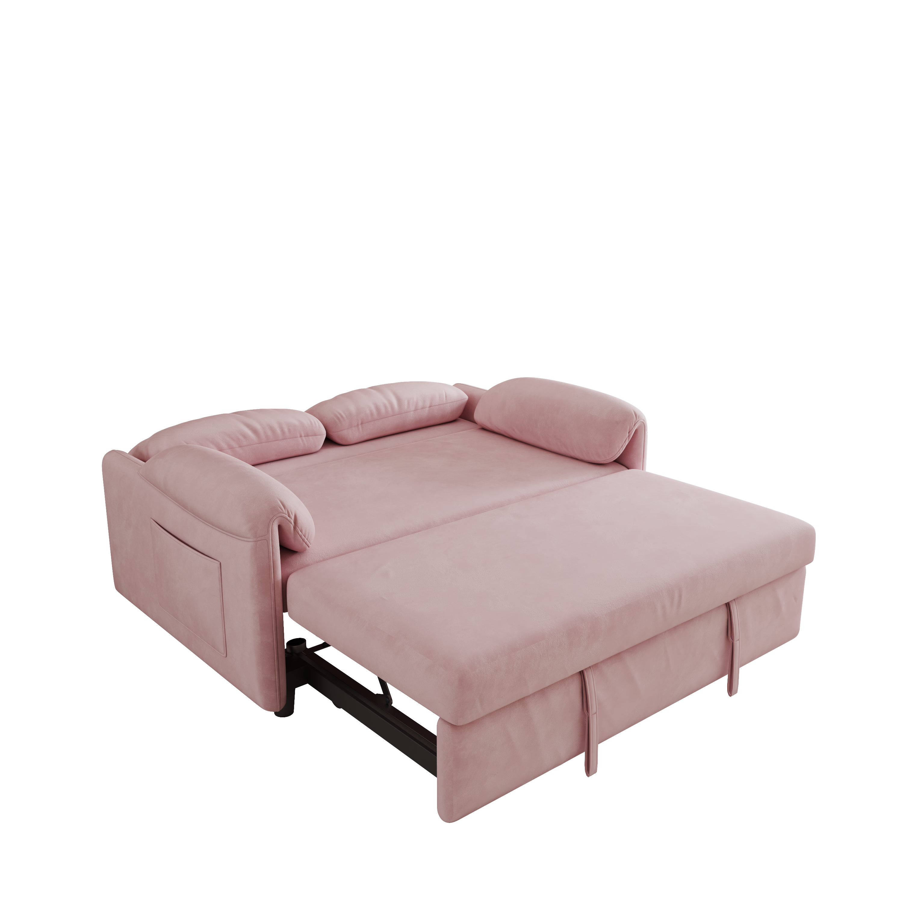 54" Pink Velvet  Sofa Bed for Multi-purpose - Perfect Pull-Out Sofa Design for Living Spaces