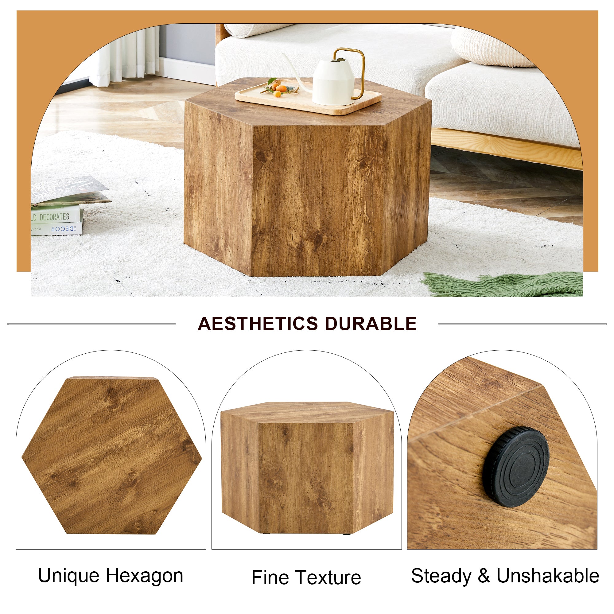 Modern MDF coffee table, with complex texture patterns, style and texture coffee table to redefine your interior decoration and enhance your living space, stylish and durable design