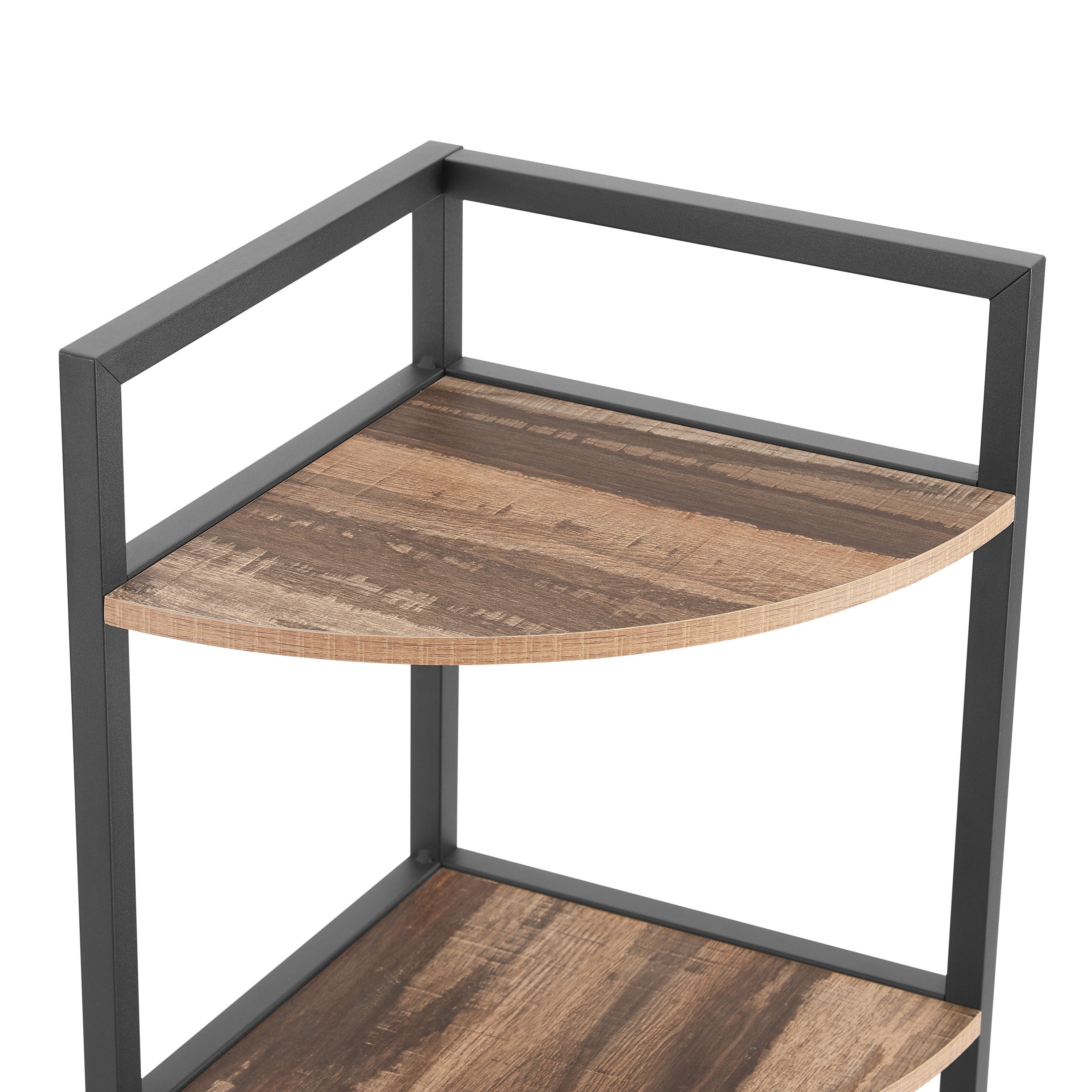 6-Tier Corner Shelf, Freestanding Bookcase for Small Spaces