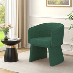 Modern style simple and elegant chair, green leisure chair, suitable for dining/bedroom/living room/reception desk (assembly required)-Green