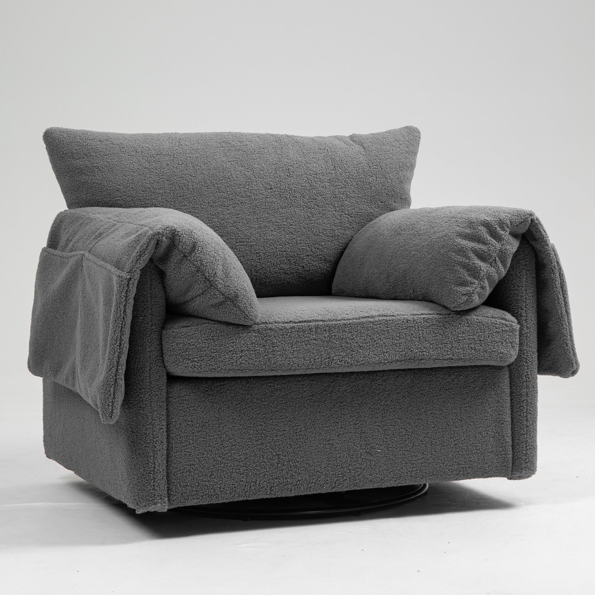 Oversized Swivel Armchair - Modern Swivel Accent Chair & Single Sofa Lounge,Comfortable Seating for Living Room & Bedroom