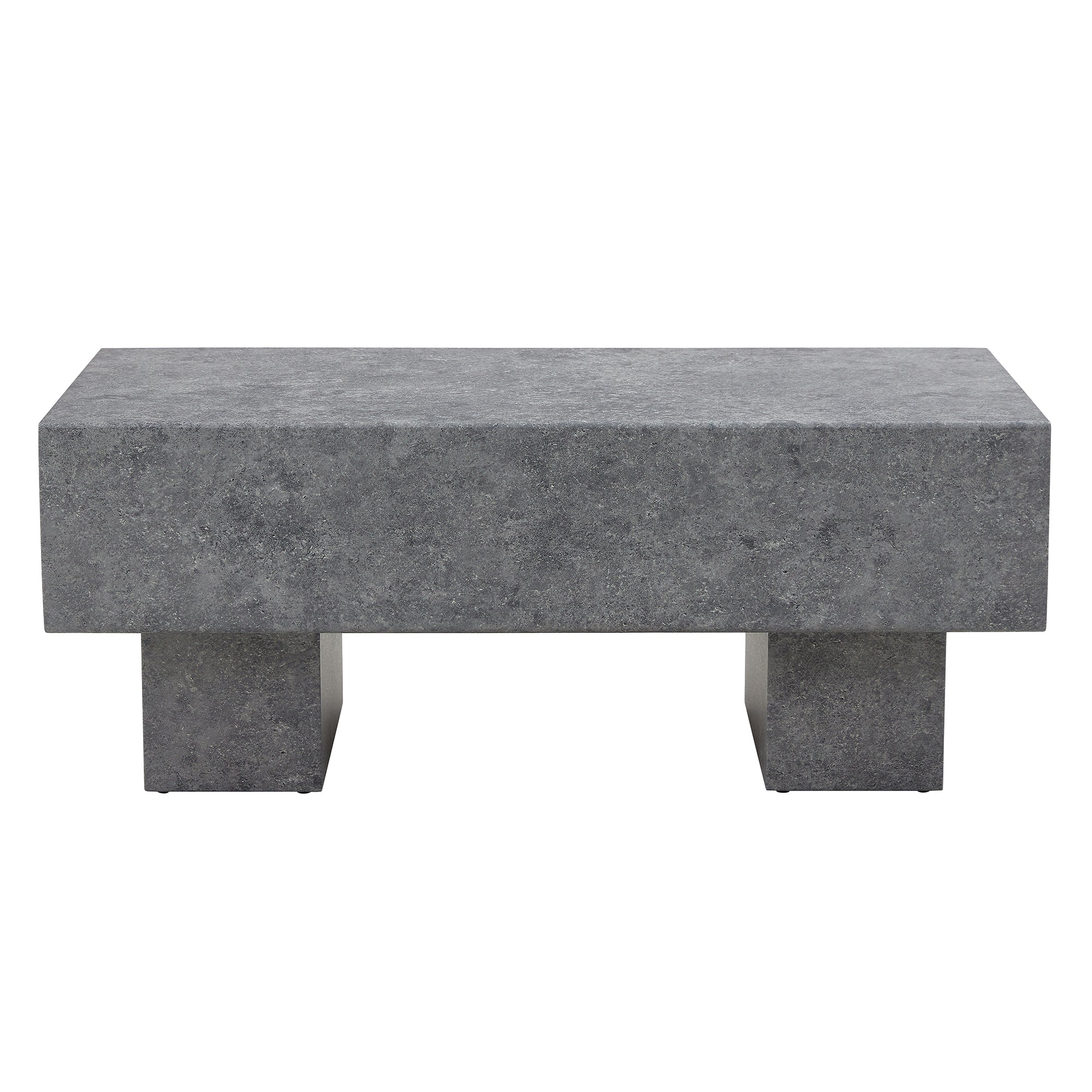 43.3" Rectangular Gray MDF Coffee Table - Practical for Living Rooms