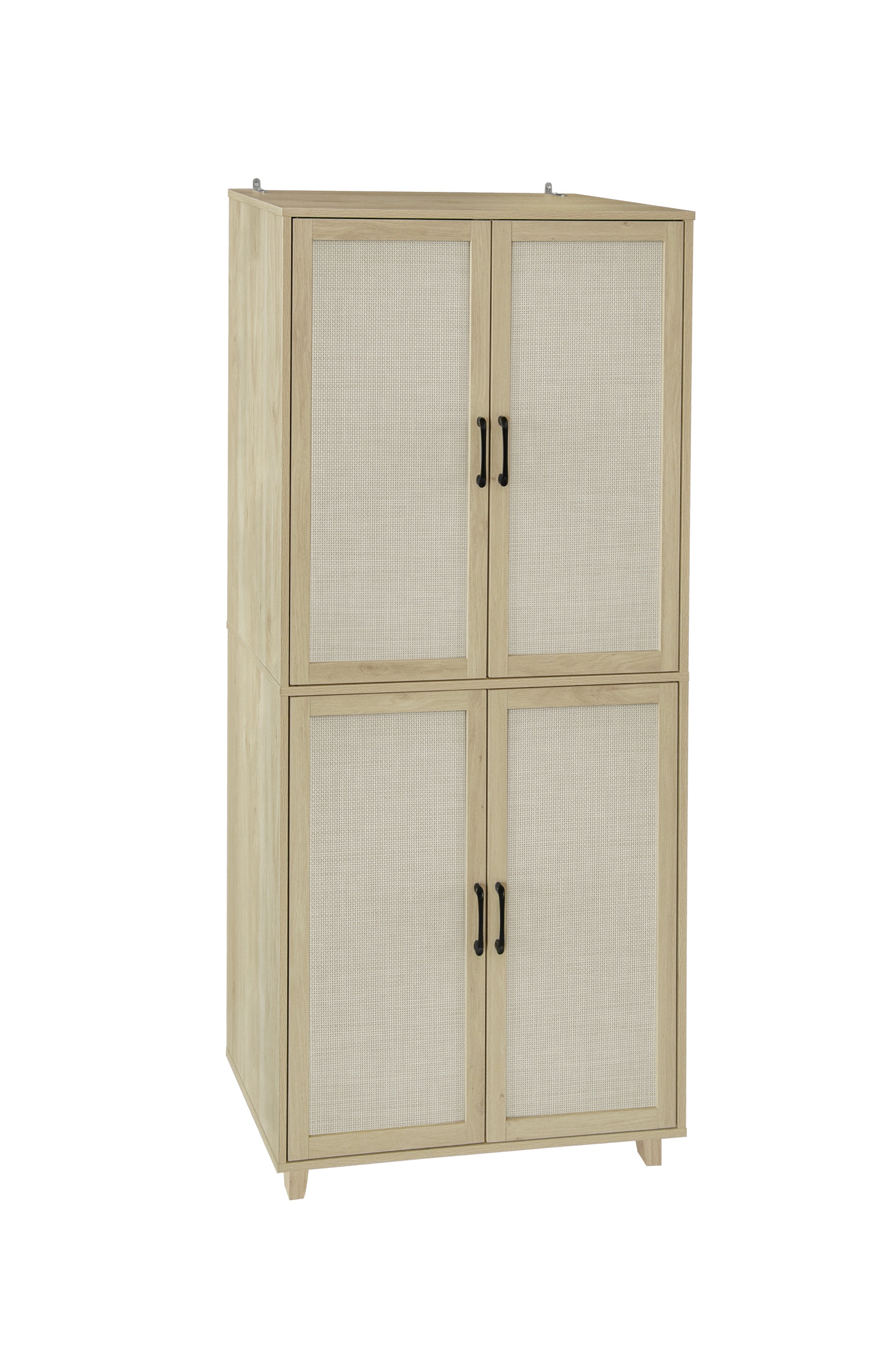 4 Door Cabinet, with 4 Adjustable Inner Shelves, Storage Cabinet