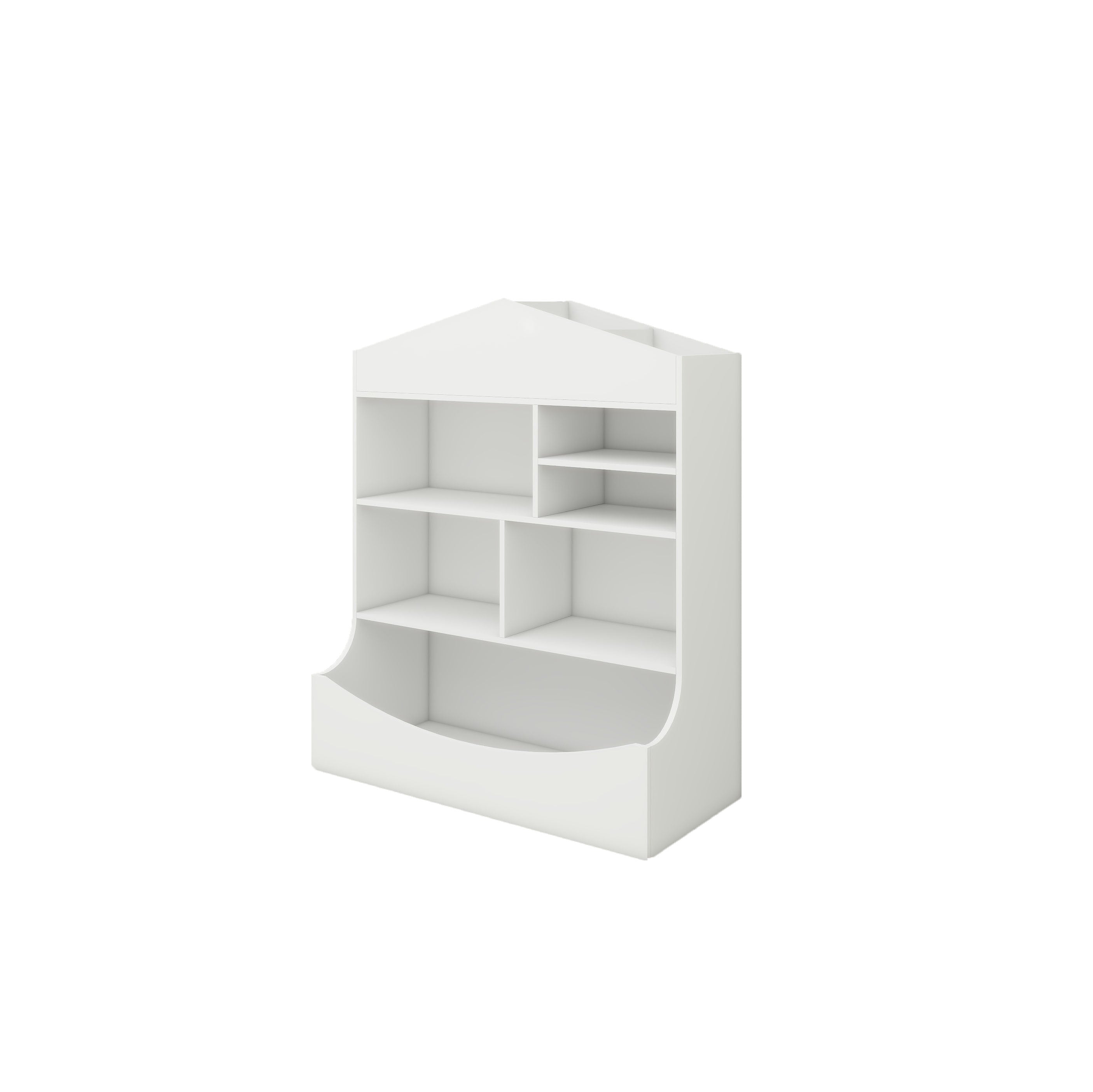 Multi-Functional 7 Shelf Bookcase, Storage Display, Rack, Organizer, White,14.37" D x 31.50" W x39.37" H