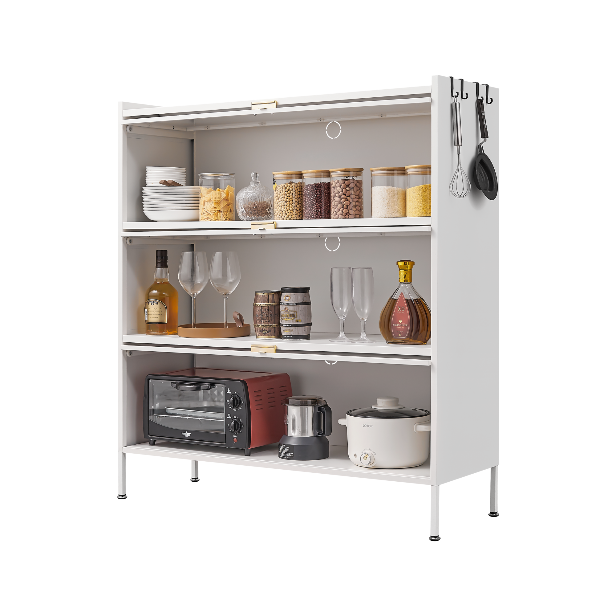 3 Tier Pantry Storage Cabinet Baker Racks for Kitchen with Storage Kitchen Pantry Storage Cabinet Microwave Rack Storage Rack