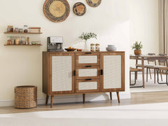 2 Door 3 Drawer Cabinet, Accent Storage Cabinet, Suitable for Living Room, Bedroom, Dining Room, Study