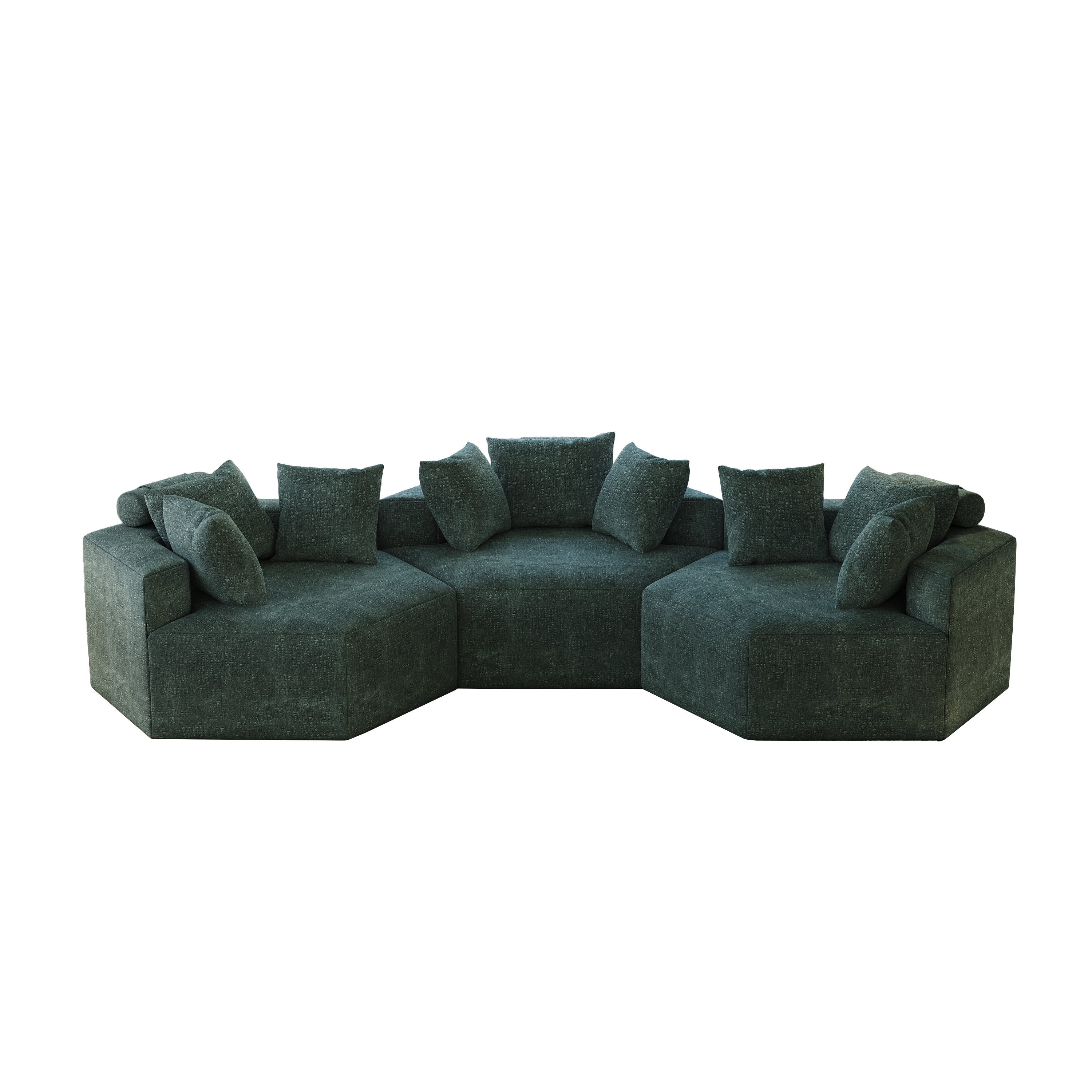 54''L Chenille Sponge single sofa,No Assembly Required,Fluffy Modern Sleeper Chair for Living room, Bedroom, Lounge and Projection Room