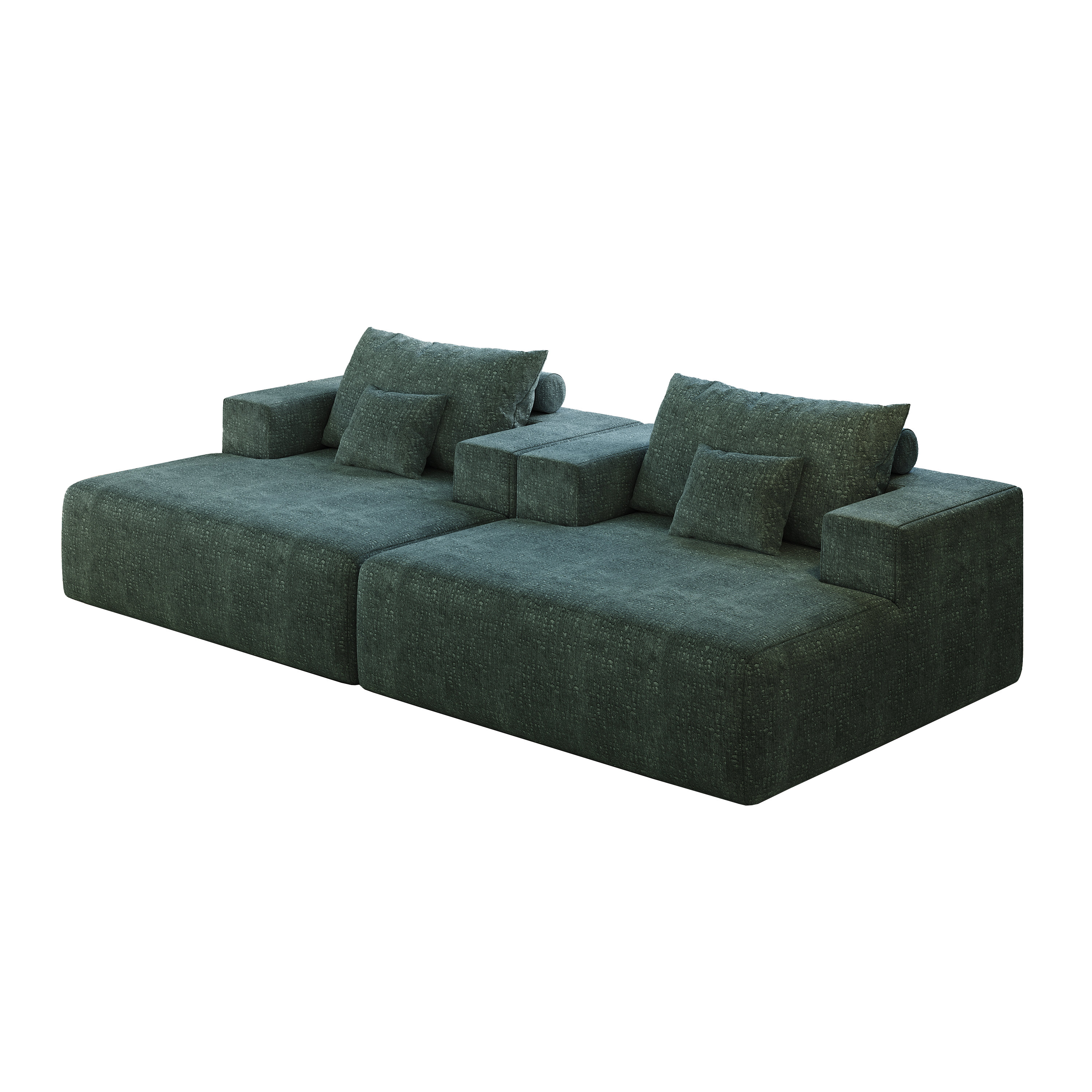55-inch Chenille Sponge Sofa Lounge Chair,No Assembly Required,Fluffy Modern Sleeper Chair for Indoor Living Room Bedroom