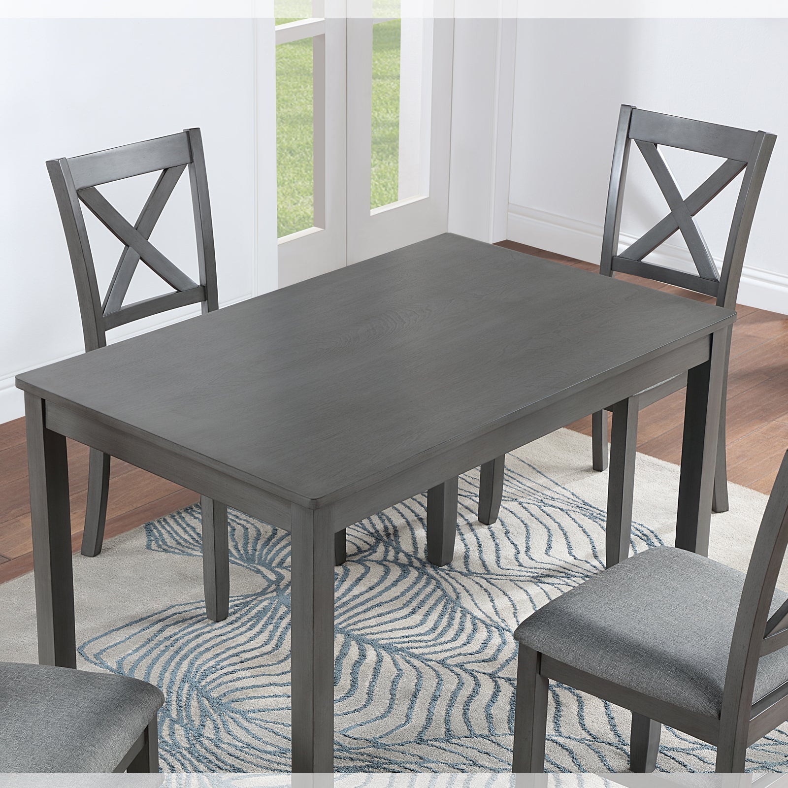 Wooden Dining Rectangular Table, Kitchen Table for Small Space, 4 Person Dining Table, Gray
ONLY THE TABLE