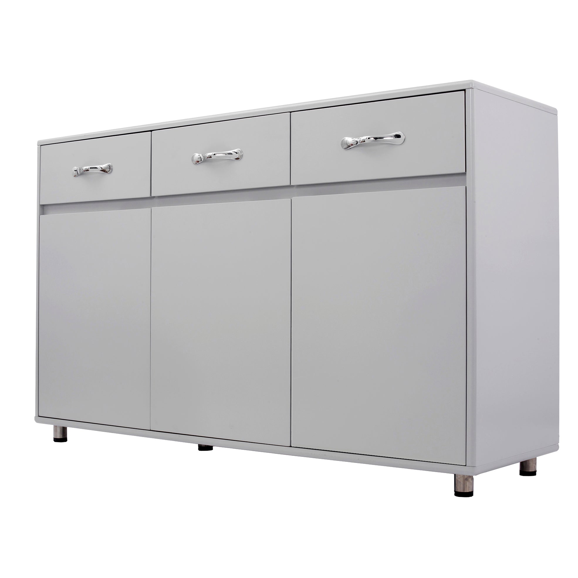 52.6" Gray Cabinet with Doors & Drawers for Storage - Minimalistic Design for All Your Room