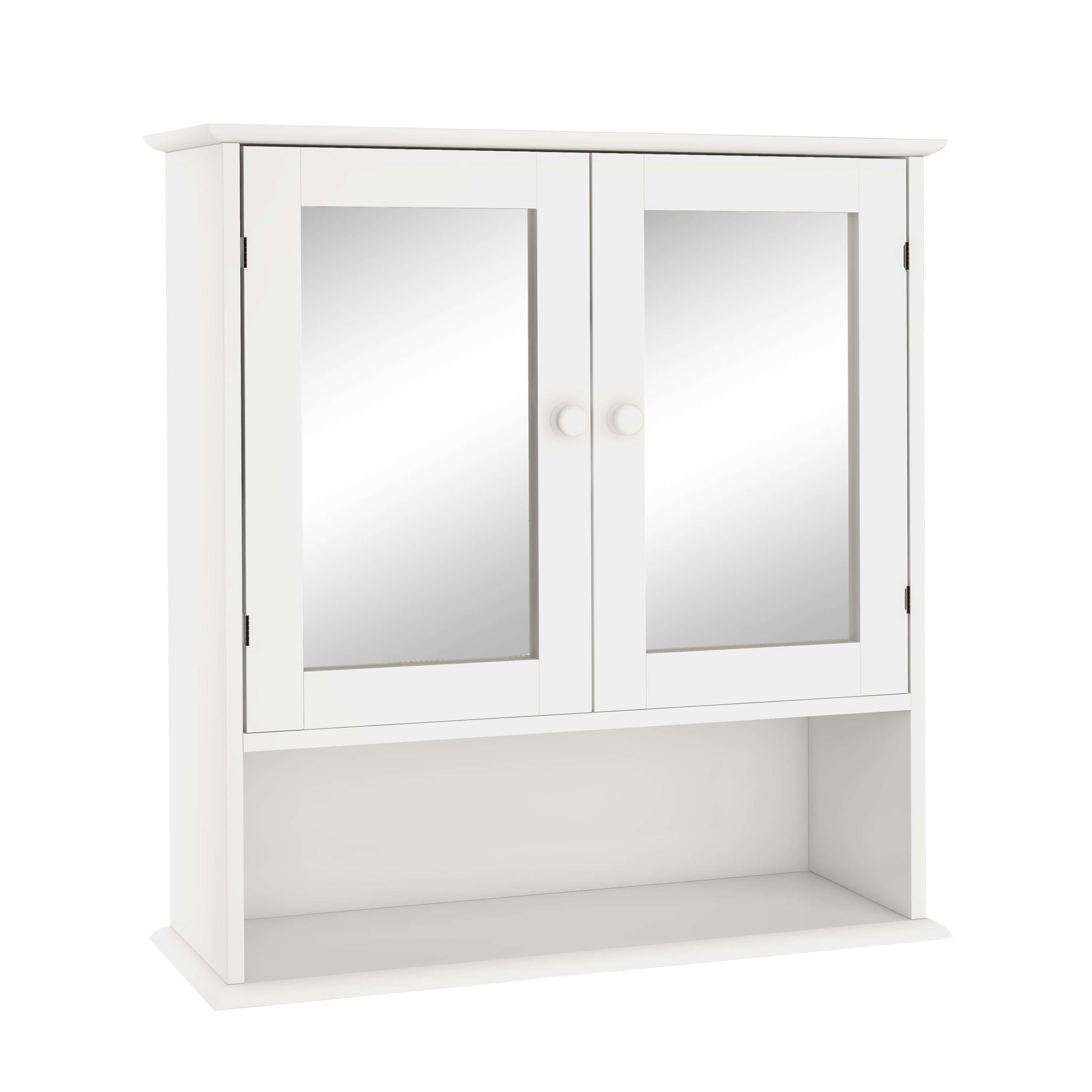 21.7" Bathroom Wall Cabinet with Doule Mirror Doors and Shelvs for Storage