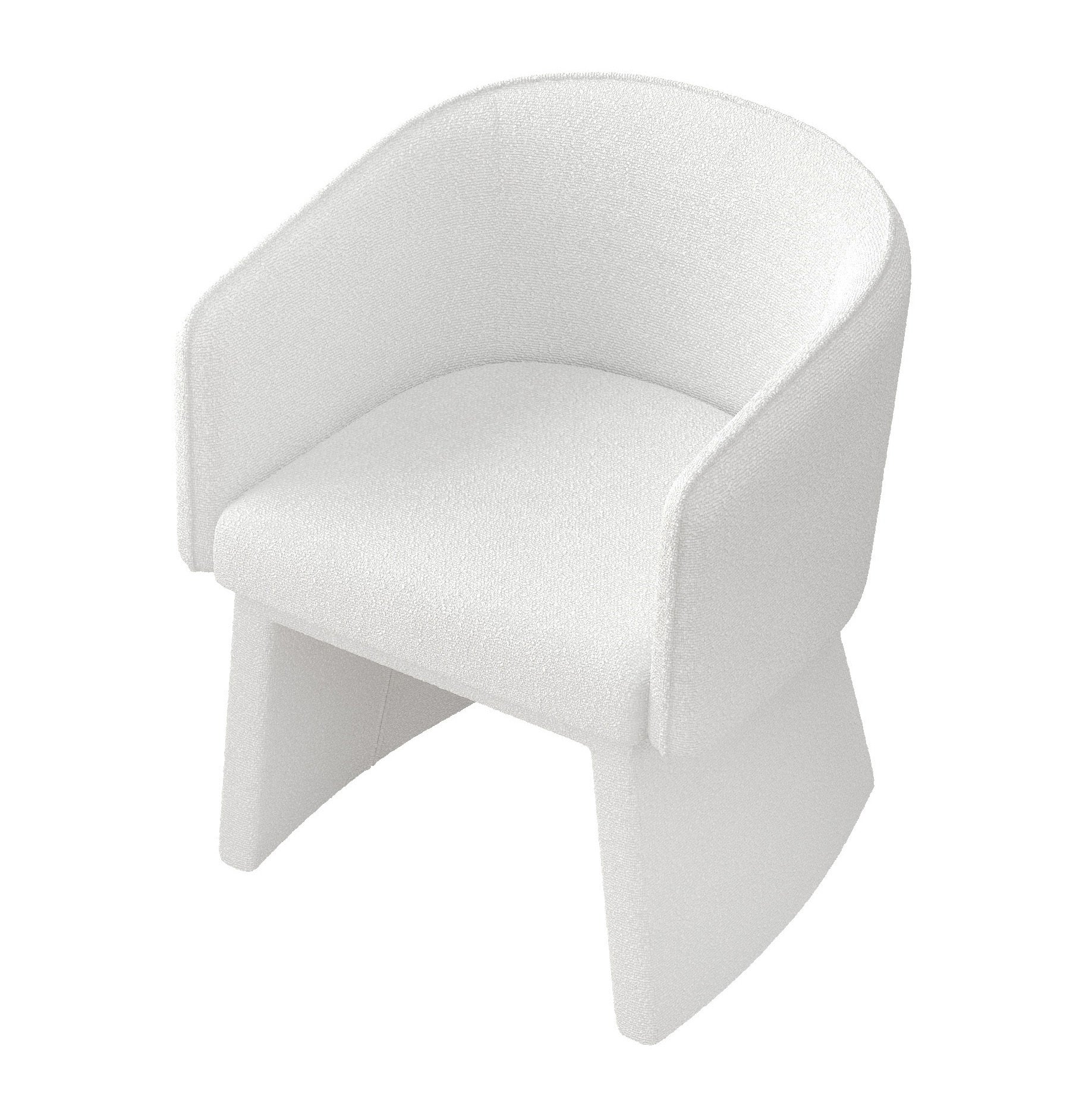 Modern style simple and elegant chair, white leisure chair, suitable for dining/bedroom/living room/reception desk (assembly required)-White