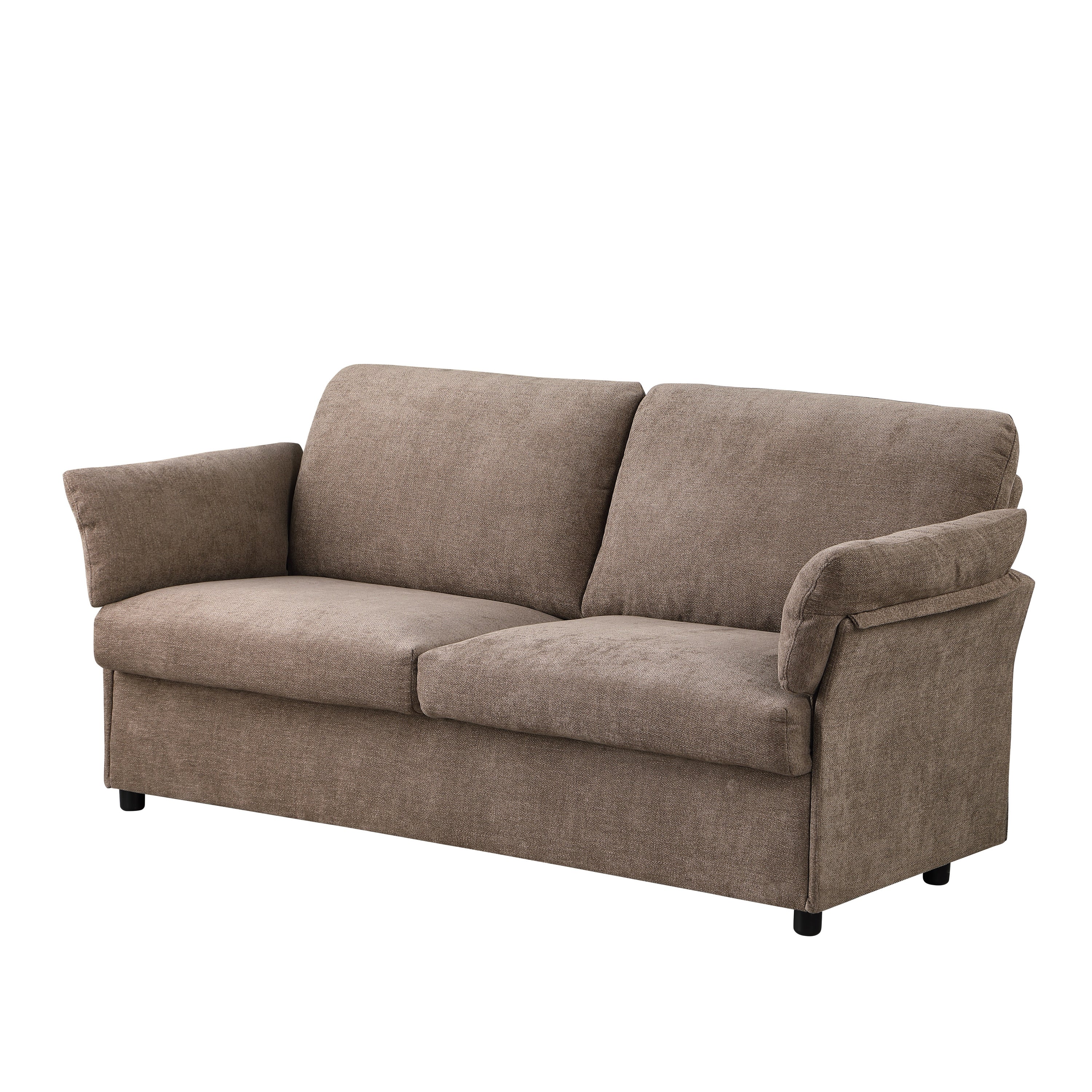 Camel Loveseat Chenille Sofa for Living Room