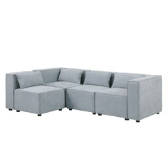 modular sofa Grayish blue  chenille fabric,  simple and grand, the seat and back is very soft. this is also a KNOCK DOWN sofa