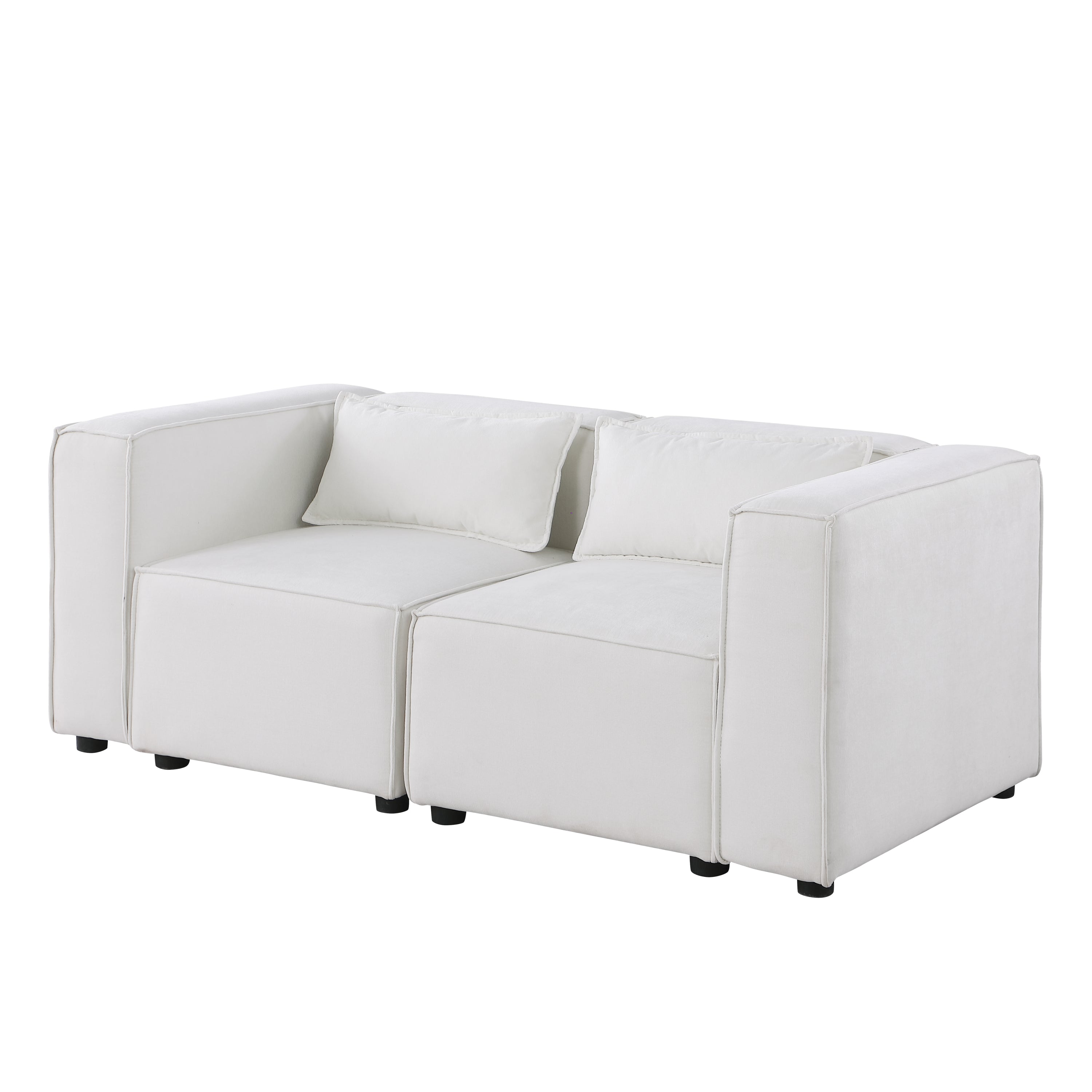 modular sofa BEIGE   chenille fabric,  simple and grand, the seat and back is very soft. this is also a KNOCK DOWN sofa