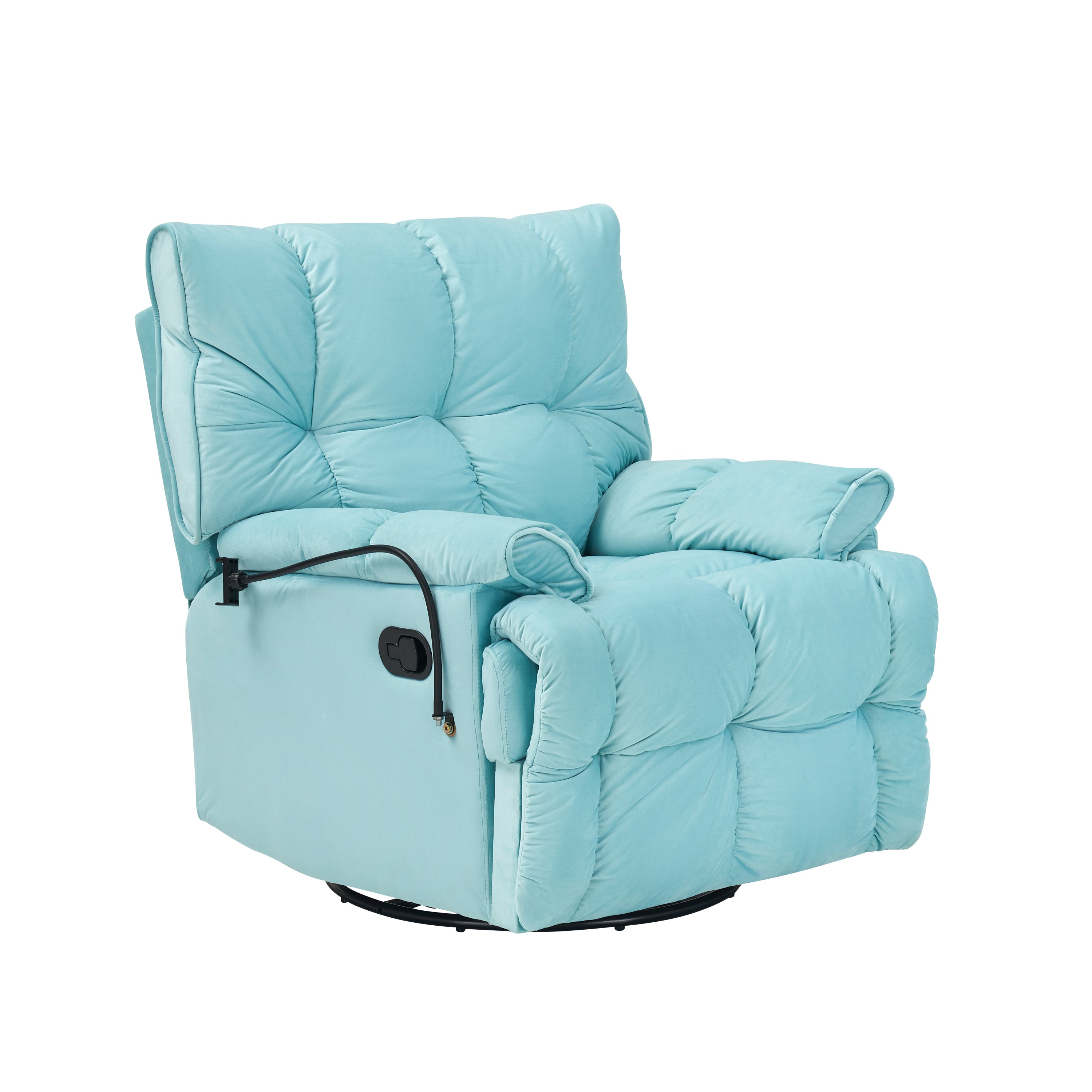 Single chair cyan comfortable seat, the seat is soft and comfortable, suitable for small living room space single sofa