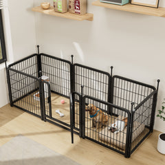 Heavy-Duty 24" Dog Playpen, Foldable 8-Panel Pet Exercise Fence for Indoor & Outdoor patio furniture