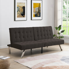 WOOD FRAME, STAINLESS LEG, FUTON, SOFA BED  Espresso