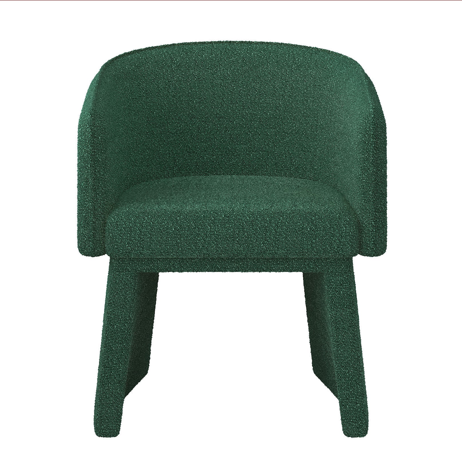 Modern style simple and elegant chair, green leisure chair, suitable for dining/bedroom/living room/reception desk (assembly required)-Green