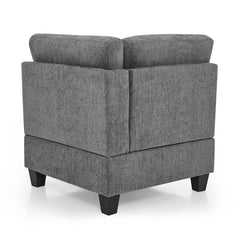 Corner Sofa for Modular Sectional,Grey Chenille (31.5"x31.5"x36.5")