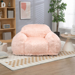 Bean bag chair lazy long hair sofa bean bag chair adult, teen high density foam filled modern focus chair comfortable living room, bedroom chair