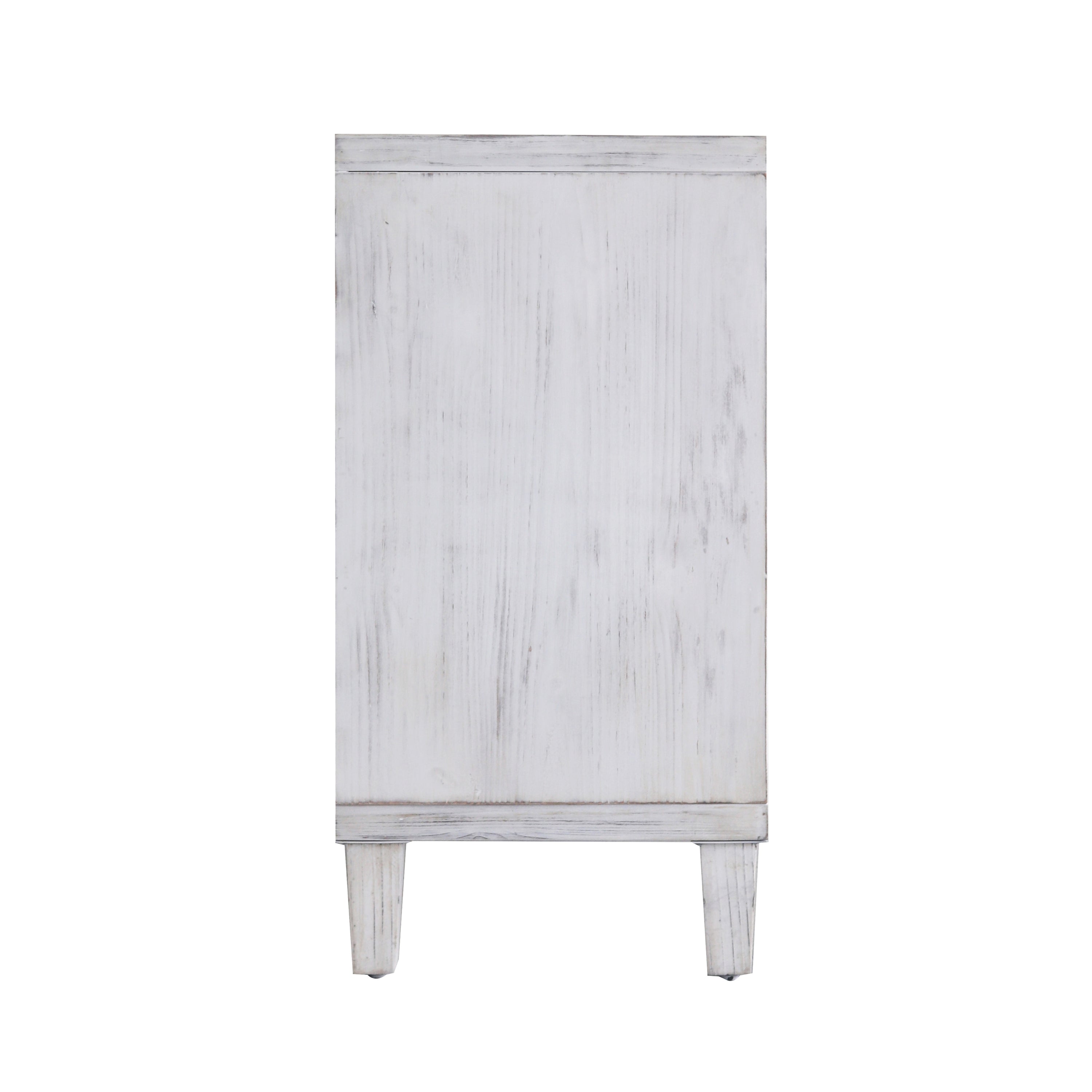 Accent Cabinet 4 Door Wooden Cabinet Sideboard Buffet Server Cabinet Storage Cabinet, for Living Room, Entryway, Hallway, Office, Kitchen and Dining Room, White Wash