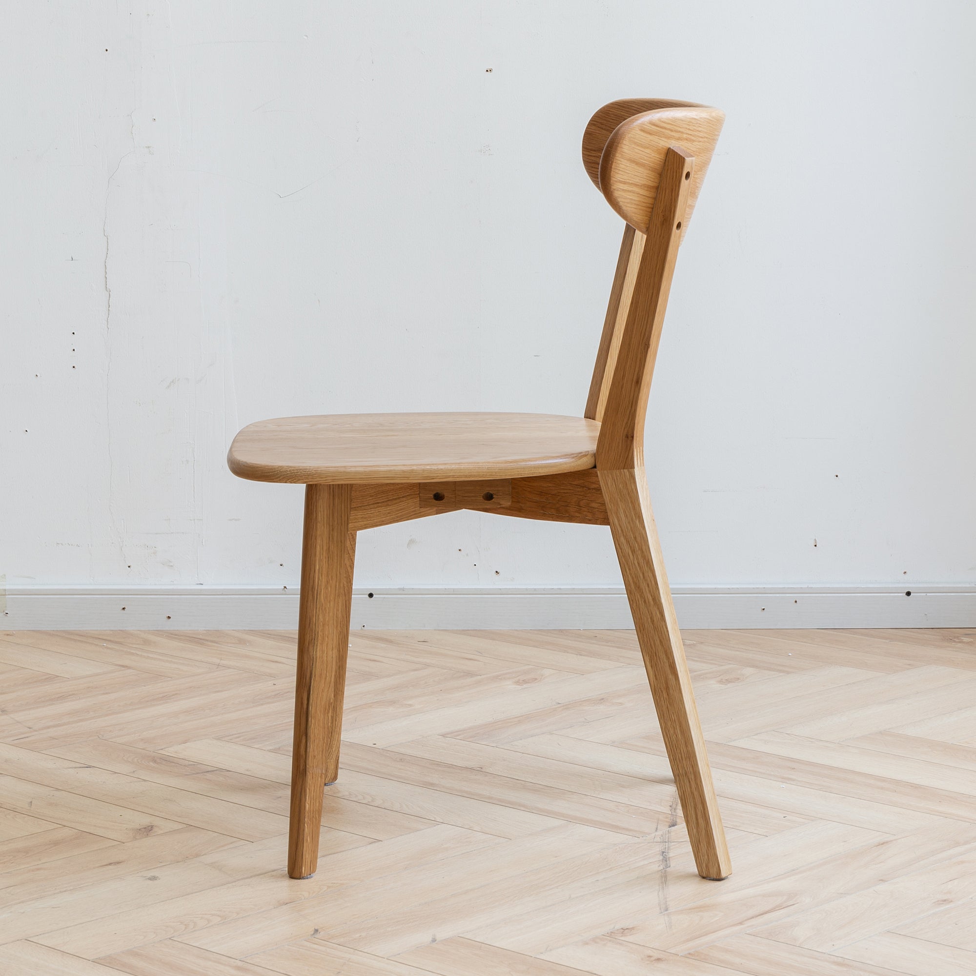 19.69" Oak Wood Dining Chair with Solid Construction, Simple and Natural Design for Dining Room