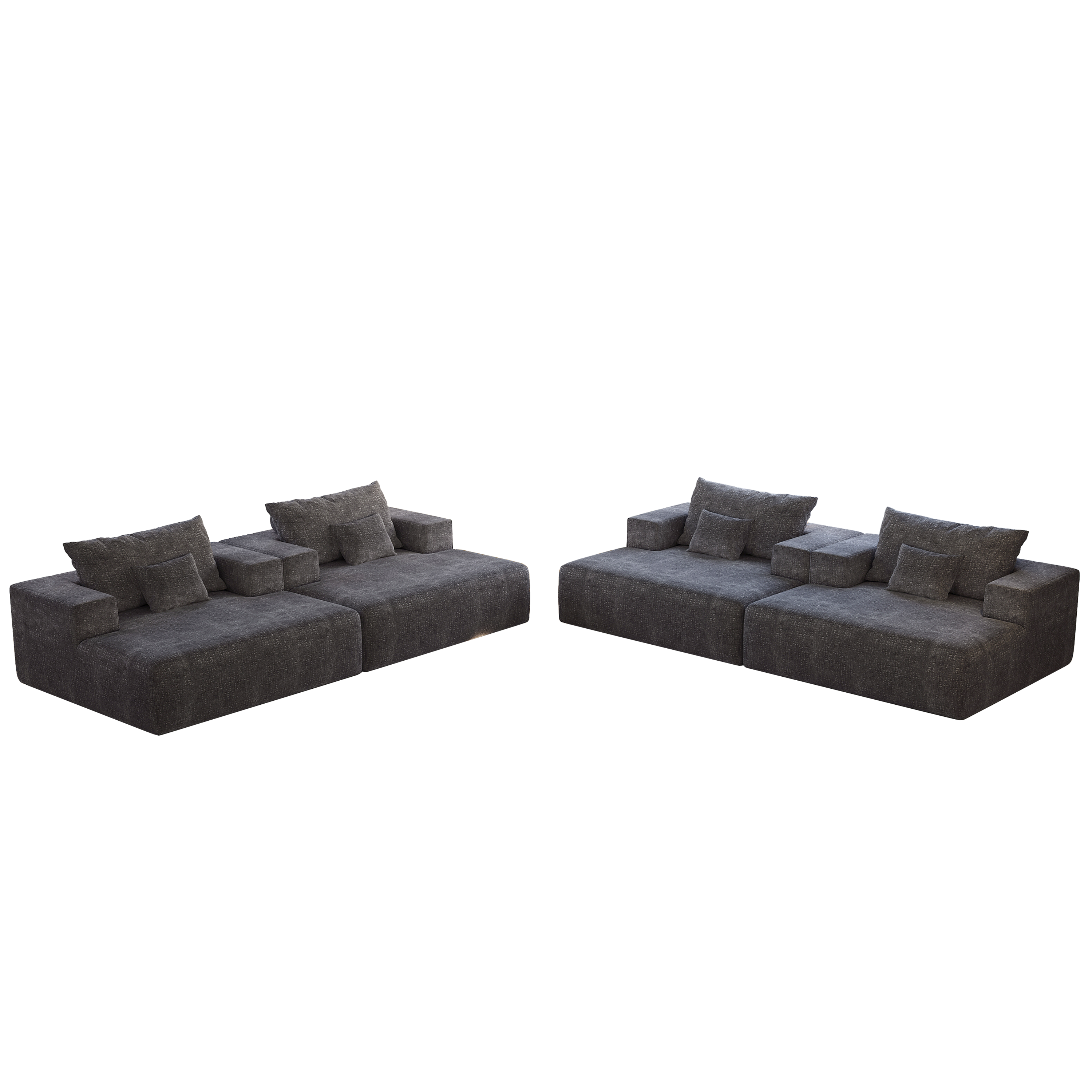 55-inch Chenille Sponge Sofa Lounge Chair,No Assembly Required,Fluffy Modern Sleeper Chair for Indoor Living Room Bedroom