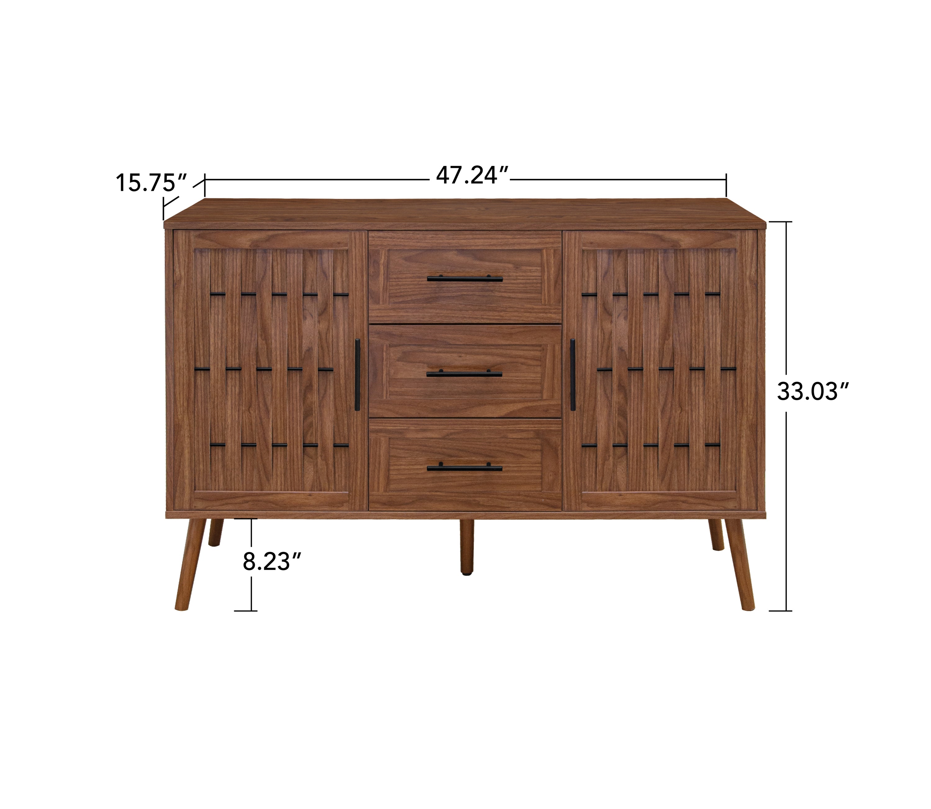 2 door 3 drawer cabinet, Accent Storage Cabinet, Suitable for Living Room, Bedroom, Dining Room, Study