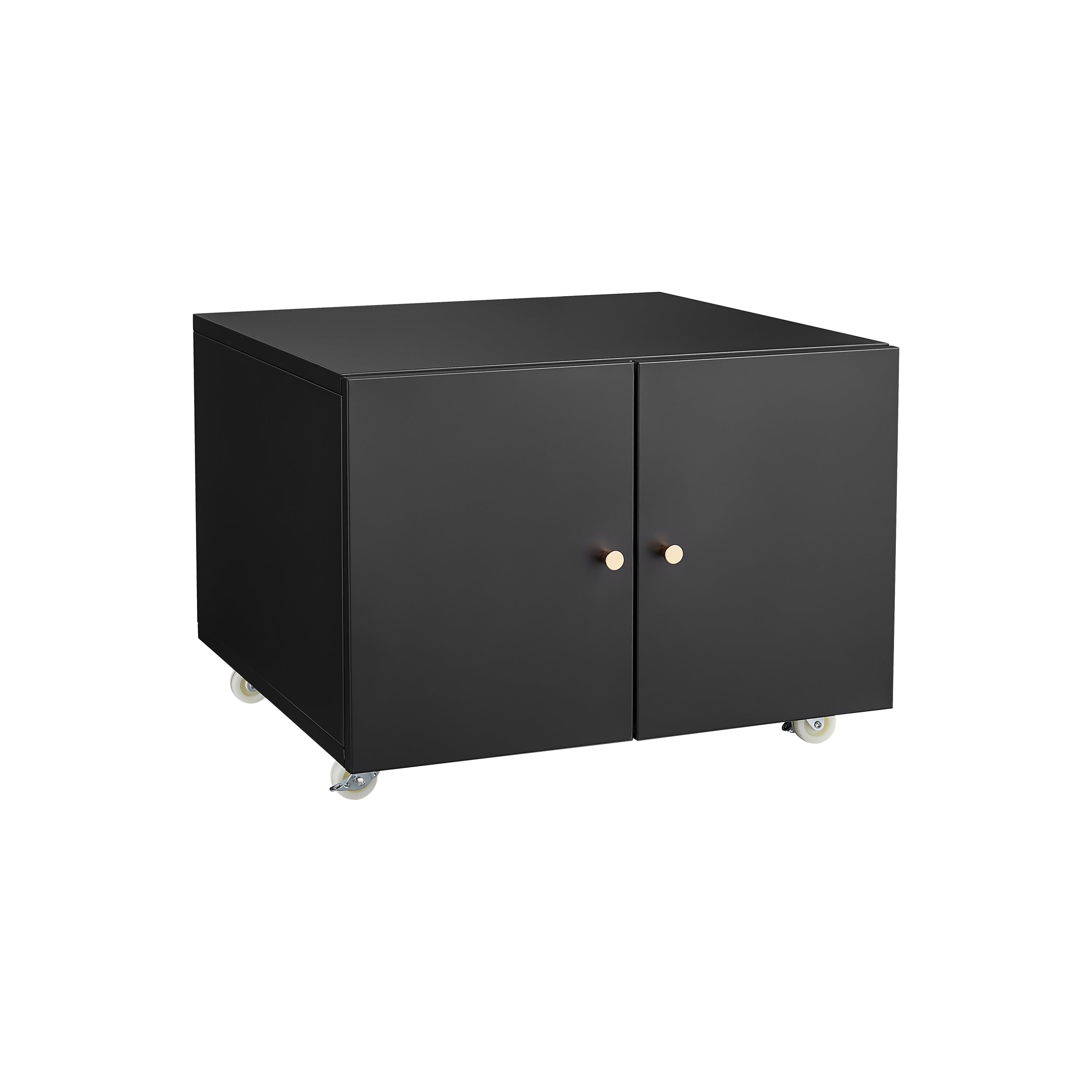 Office furniture Copier Cabinet BLACK 2 door steel copier stand mobile pedestal file Printer Stand