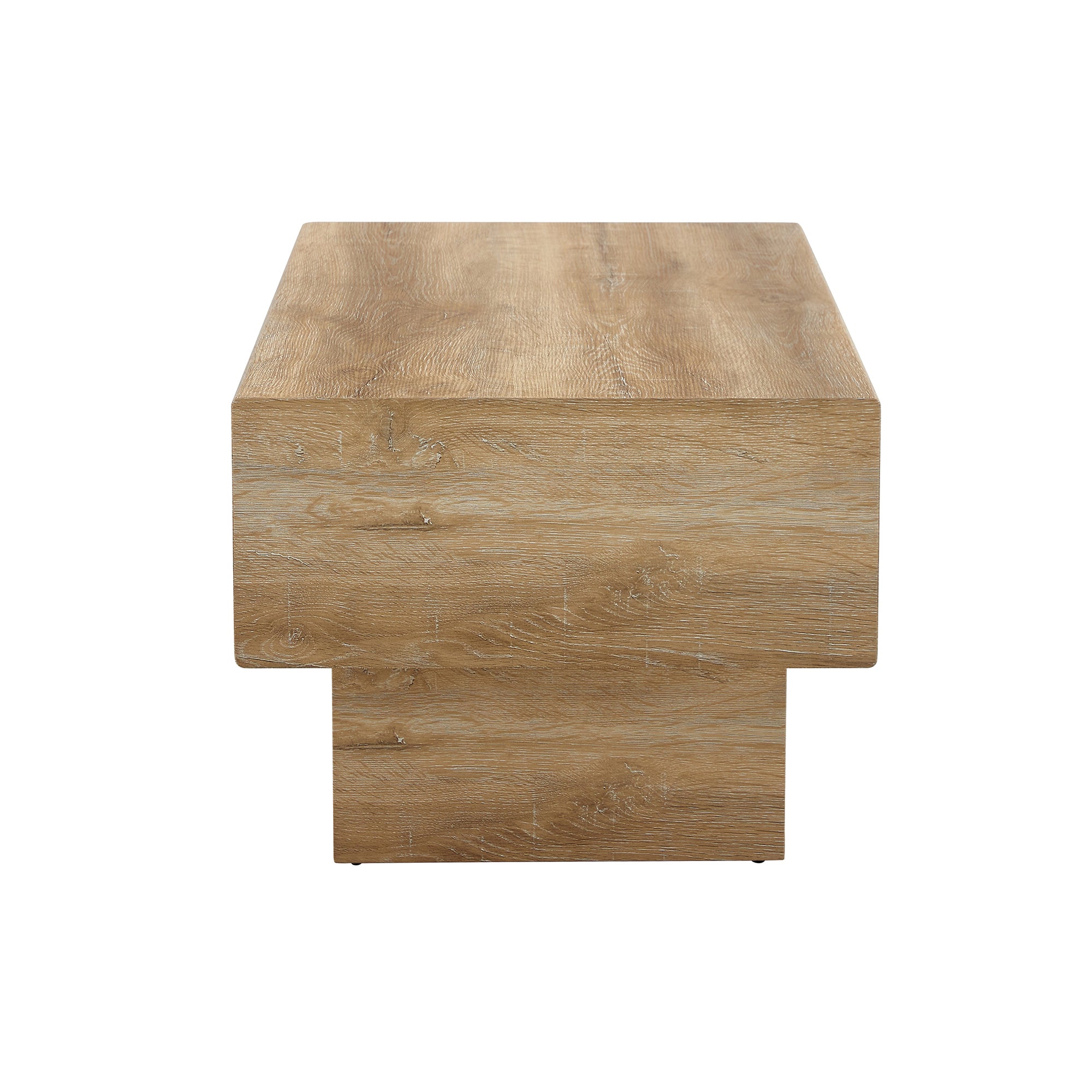 43.3" Rectangular Natural MDF Coffee Table - Practical for Living Rooms