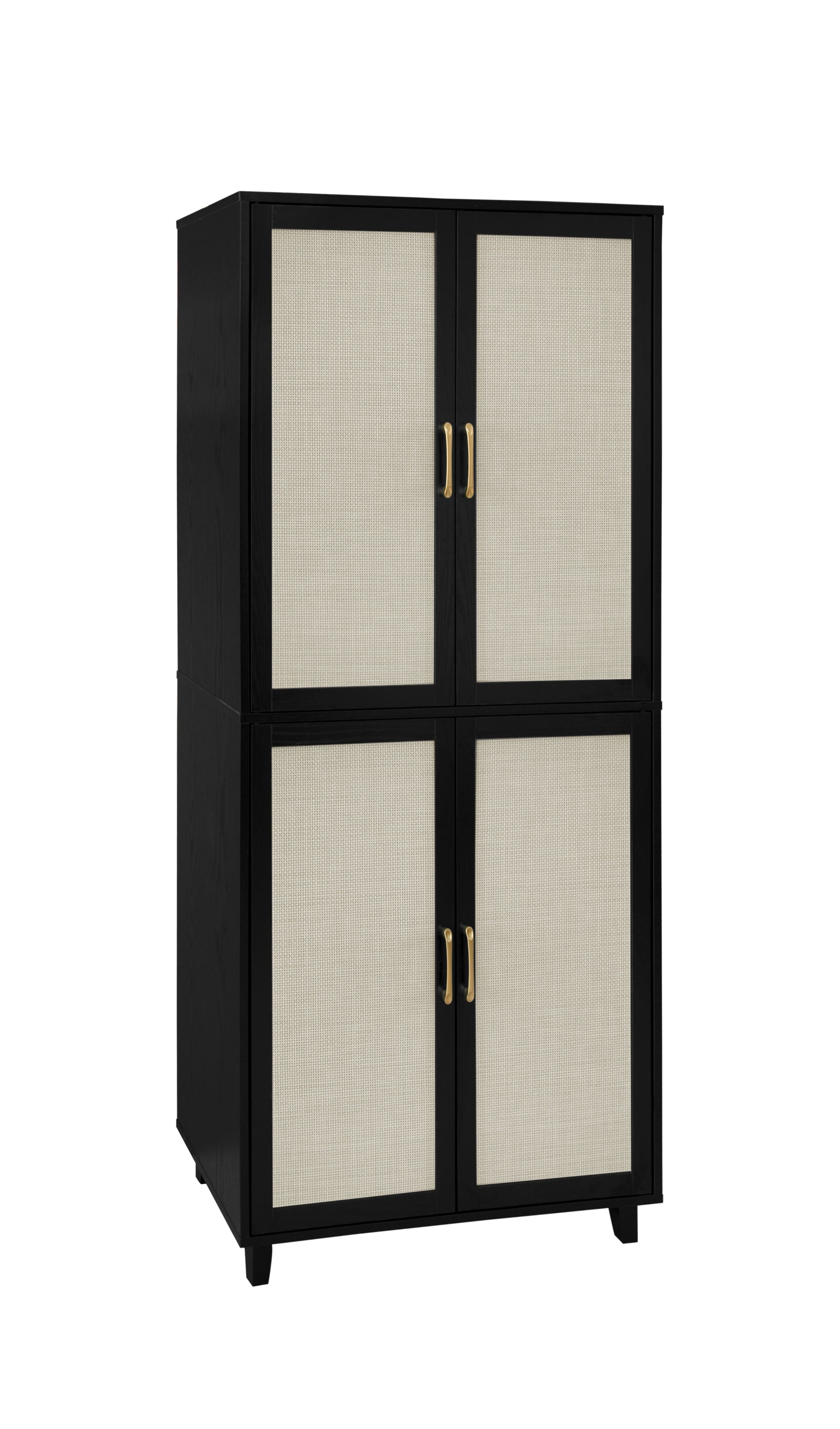 4 Door Cabinet, with 4 Adjustable Inner Shelves, Storage Cabinet