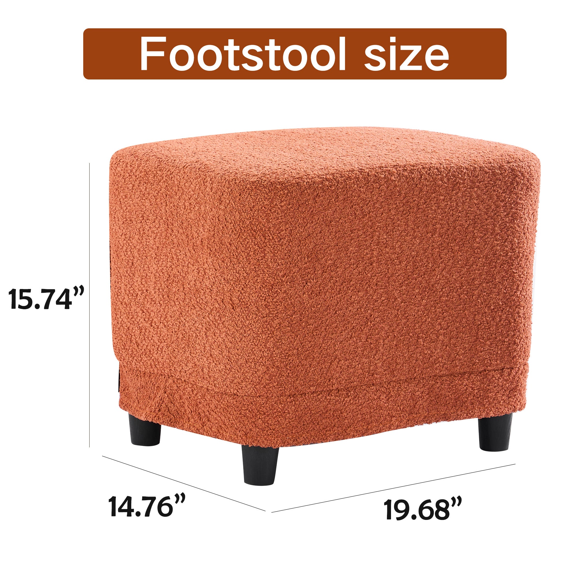 Modern Luxury Velvet Swivel Chair, 360° Swivel Comfort Round Armchair, Single Sofa Chair with Lounge Seat for Bedroom/Office/Reading Space, Set of 1 ,Orange