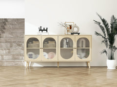 4 door cabinet, Sideboard Accent Cabinet, Storage Cabinet for Living Room, Hallway Entryway Kitchen