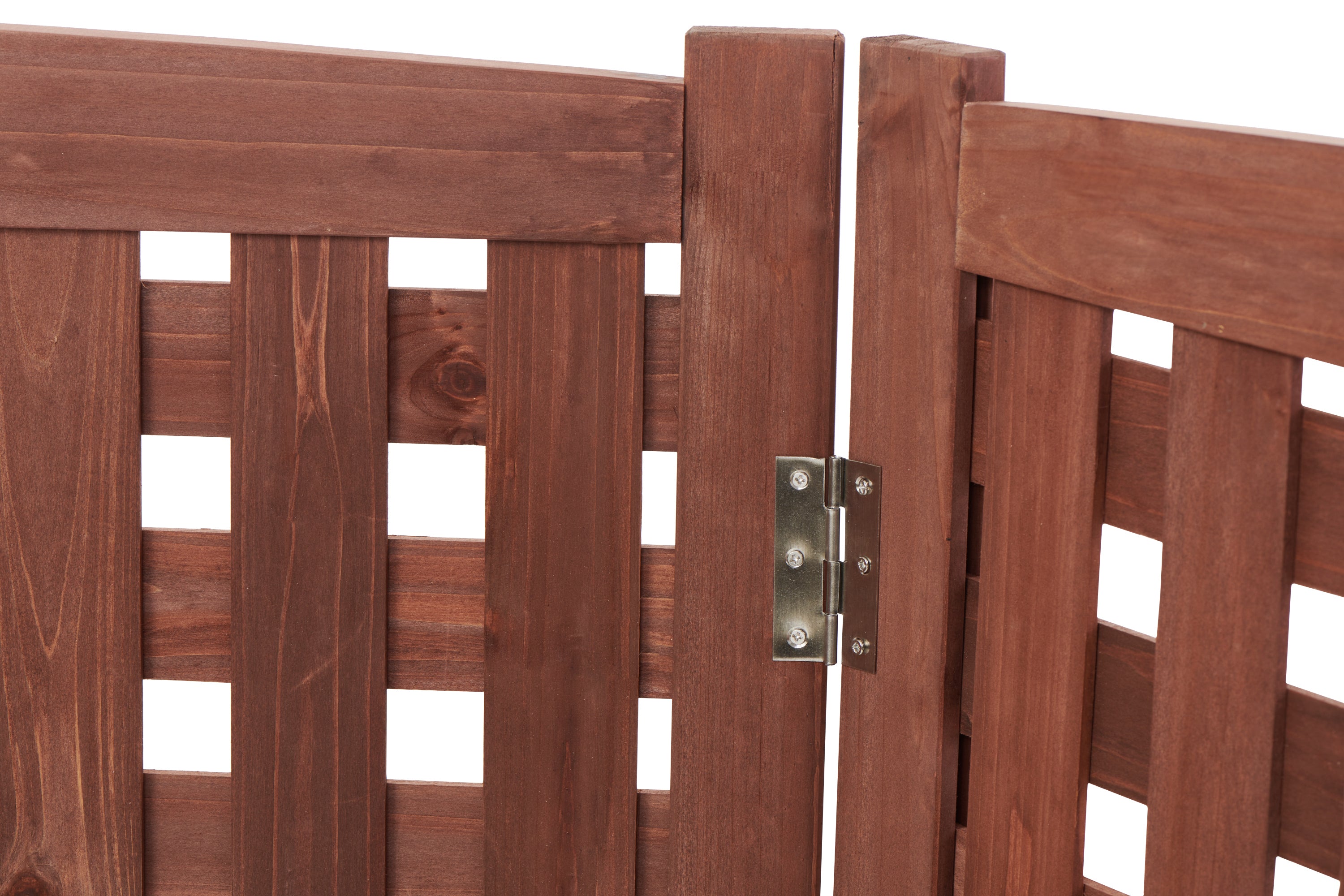 Brown Cedar AC Fence Screen – 3-Panel Privacy Enclosure for AC & Trash (32"W x 38"H)