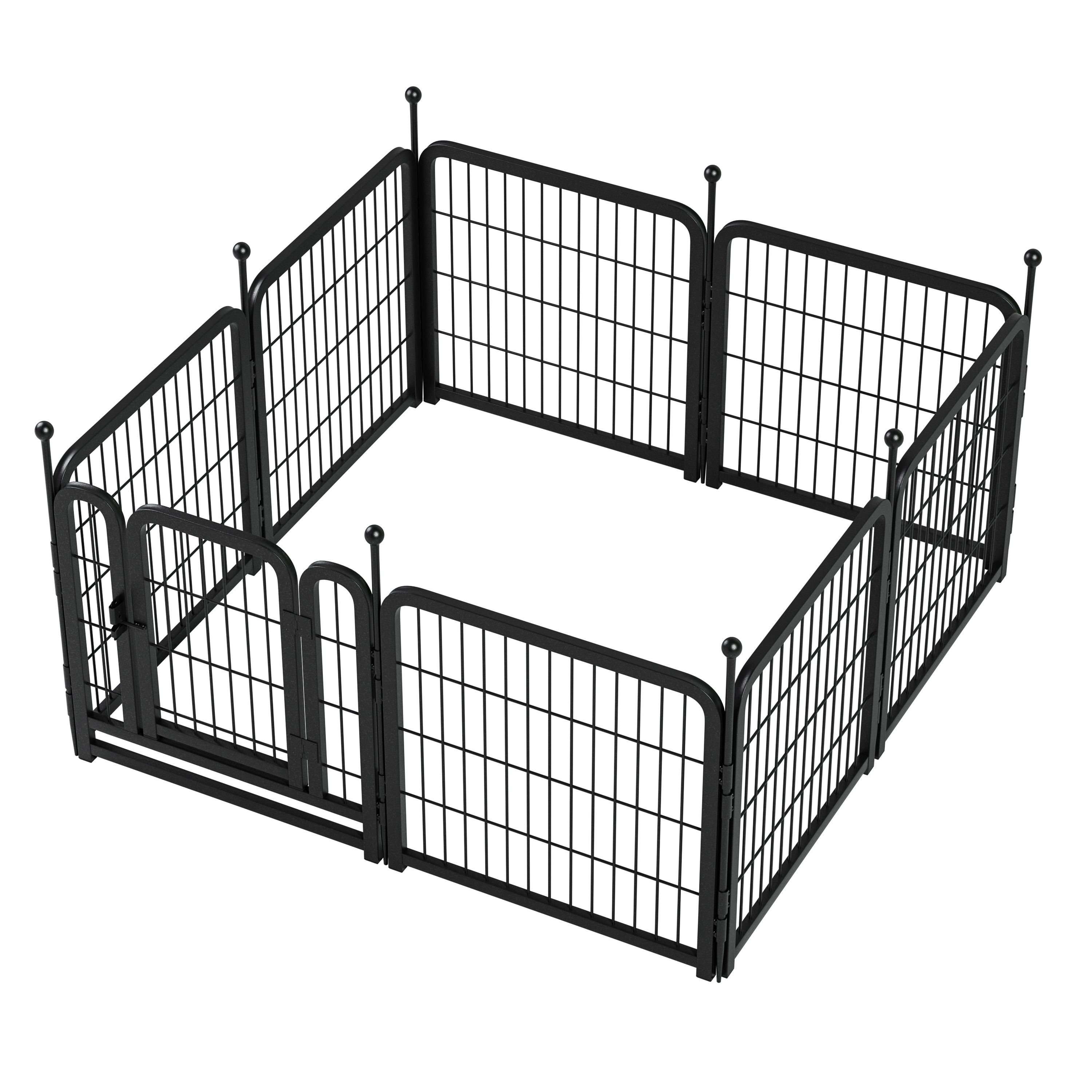 Heavy-Duty 24" Dog Playpen, Foldable 8-Panel Pet Exercise Fence for Indoor & Outdoor patio furniture