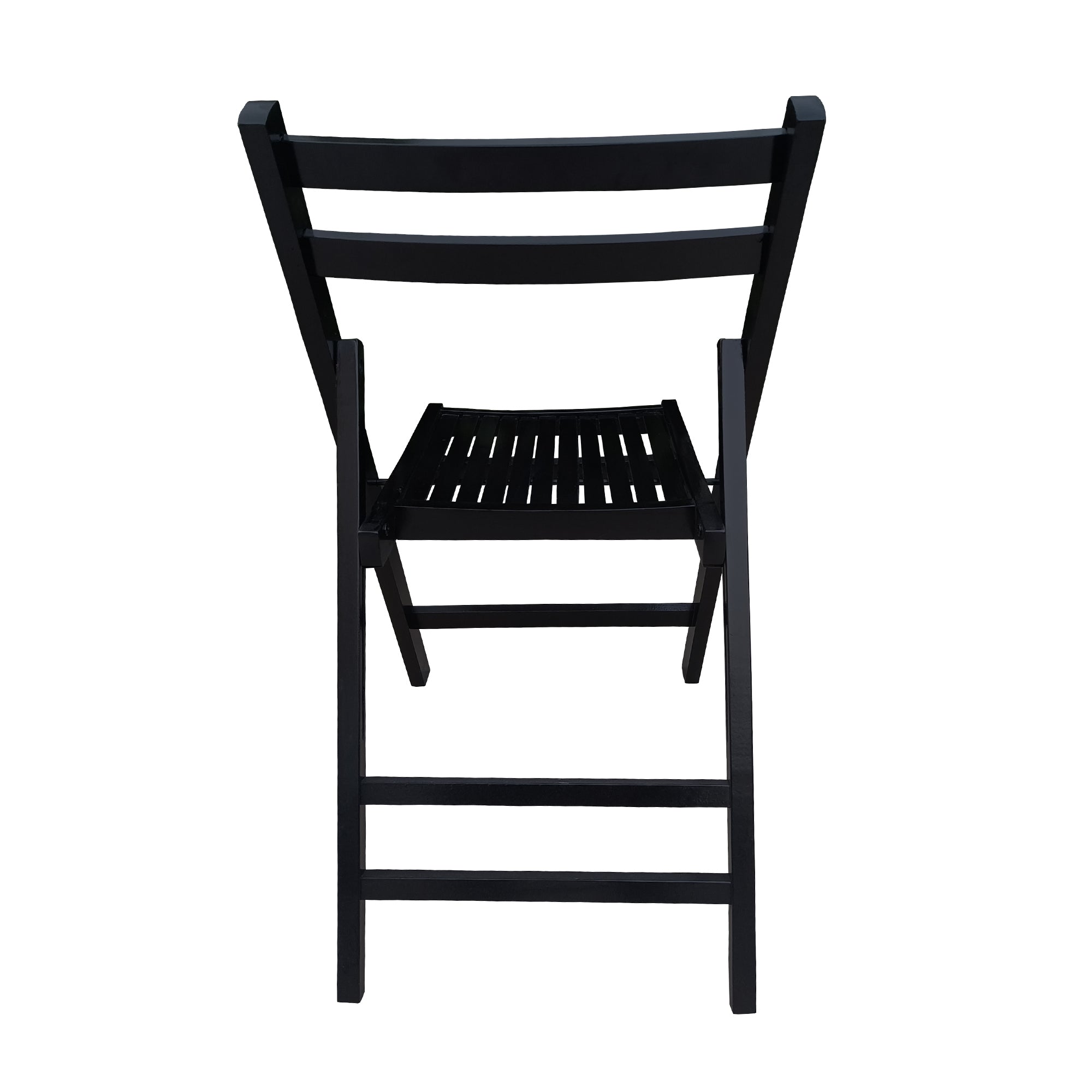 Furniture Slatted Wood Folding Special Event Chair - black, Set of 4, FOLDING CHAIR, FOLDABLE STYLE