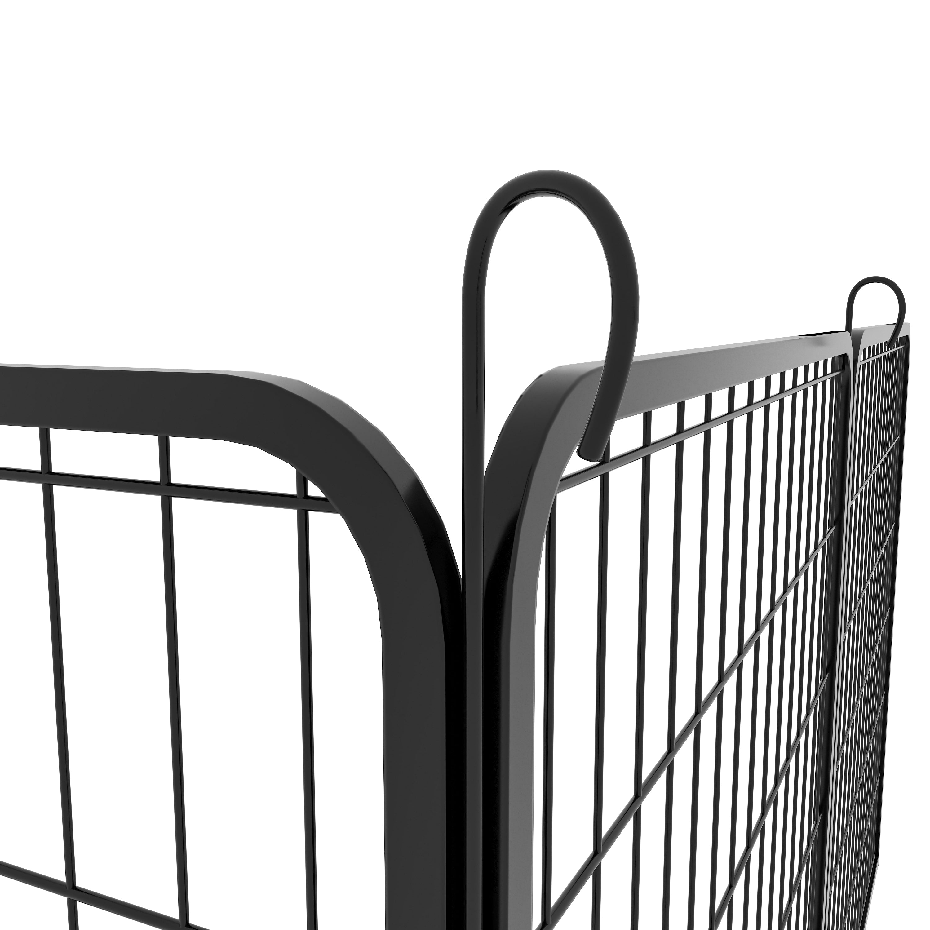 6-Panel Heavy-Duty Dog Playpen, 31.7" Tall Foldable Pet Fence with Door