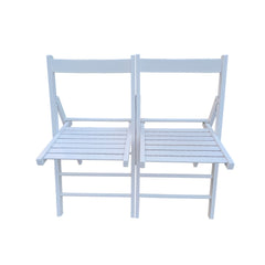 FOLDING CHAIR-2/S, FOLDABLE STYLE -WHITE