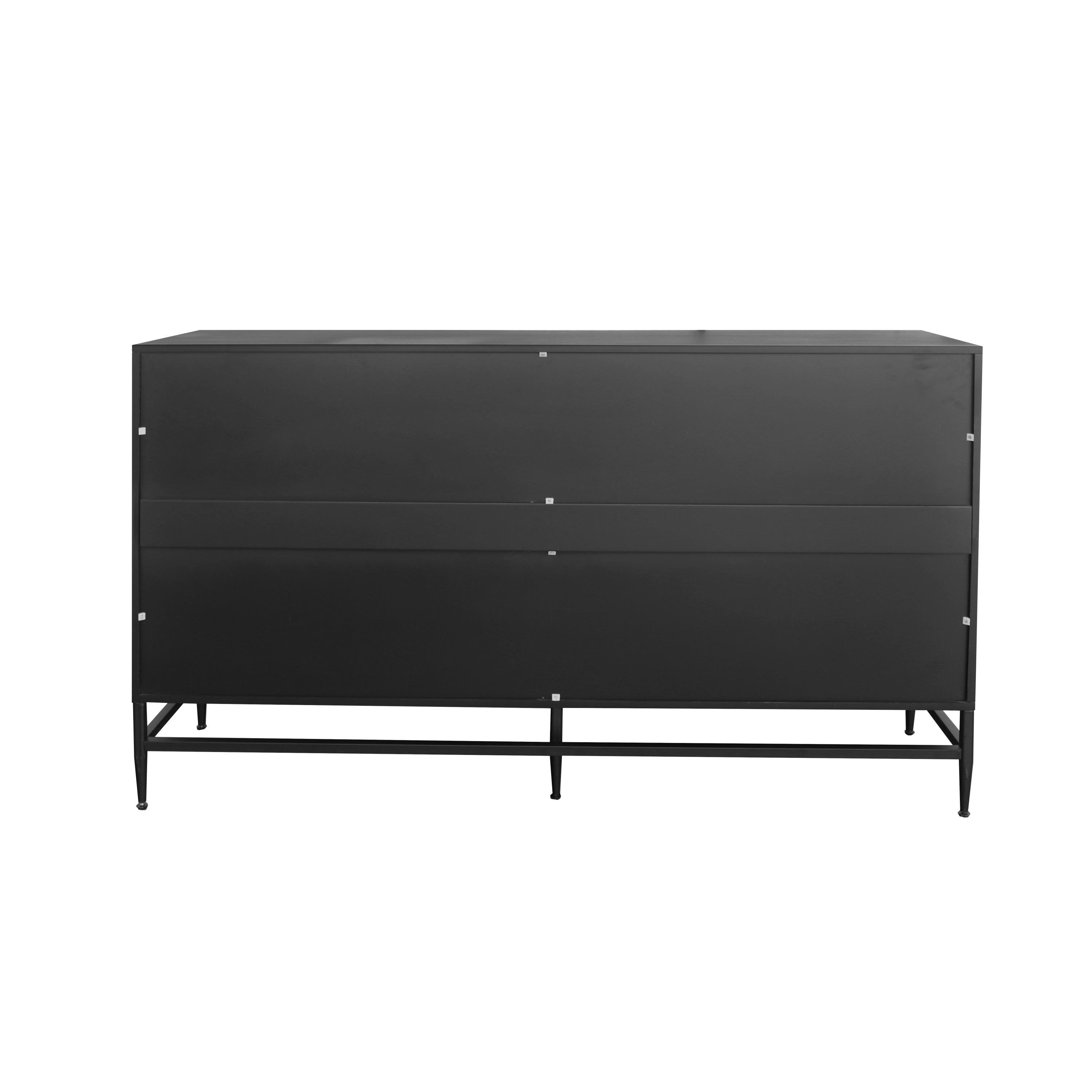 Accent Black Lacquered 4 Door Wooden Cabinet Sideboard Buffet Server Cabinet Storage Cabinet, for Living Room, Entryway, Hallway, Office, Kitchen and Dining Room