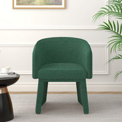 Modern style simple and elegant chair, green leisure chair, suitable for dining/bedroom/living room/reception desk (assembly required)-Green